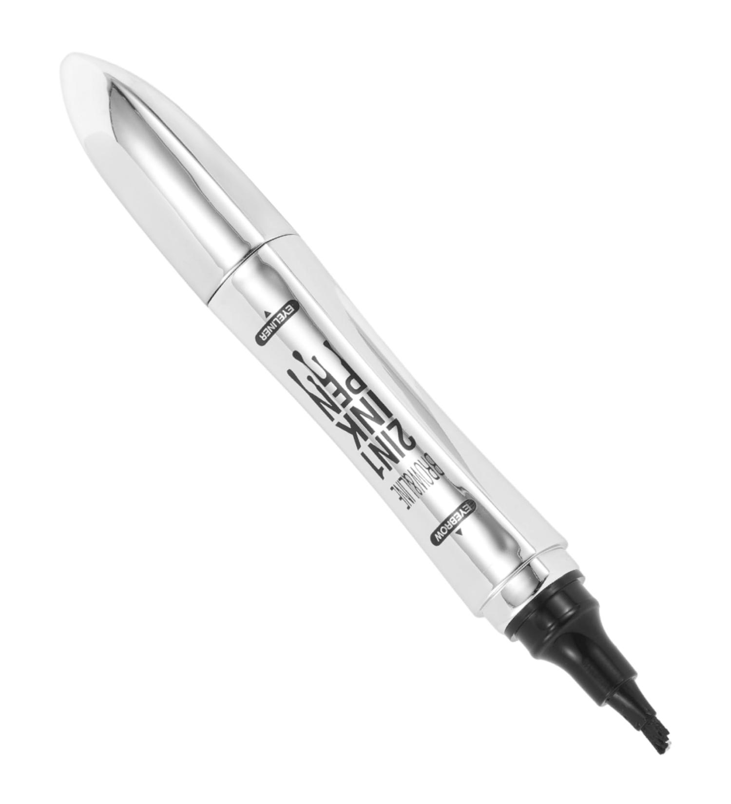  Vaguelly Vaguelly Liquid Eyebrow Pencil Eyeliner Pen 2-in-1 Waterproof Smudge-Proof Quick-Drying Eyebrow Pencil for Women Daily Makeup Black - Buy Online on GoSupps.com