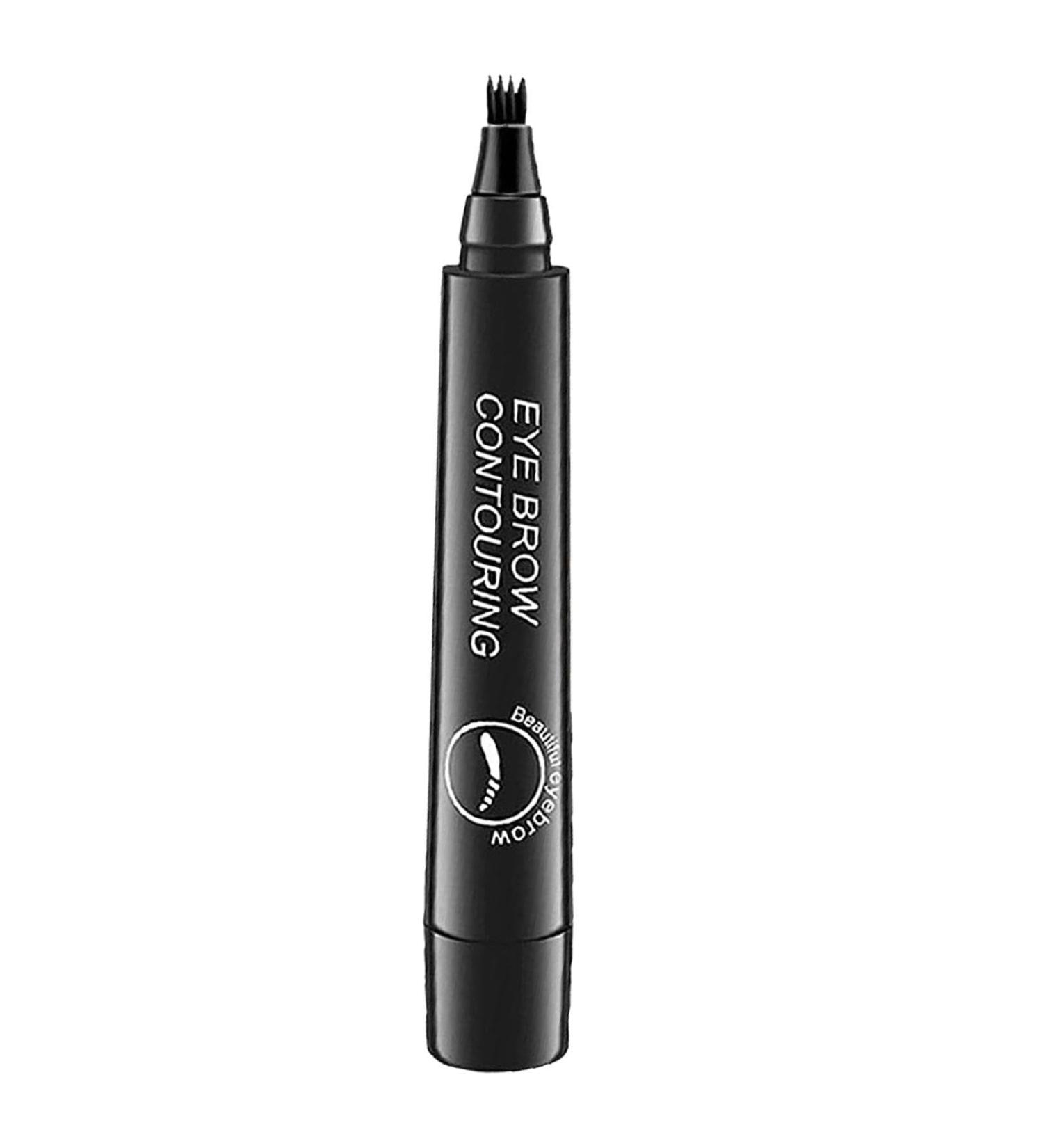 Four-Headed Eyebrow Pencil 4 Points Eyebrow - Microblading Eyebrow Pencil Long-Lasting Eyebrow Makeup for Natural-Looking Eyebrow Pochy Black - Buy Online on GoSupps.com