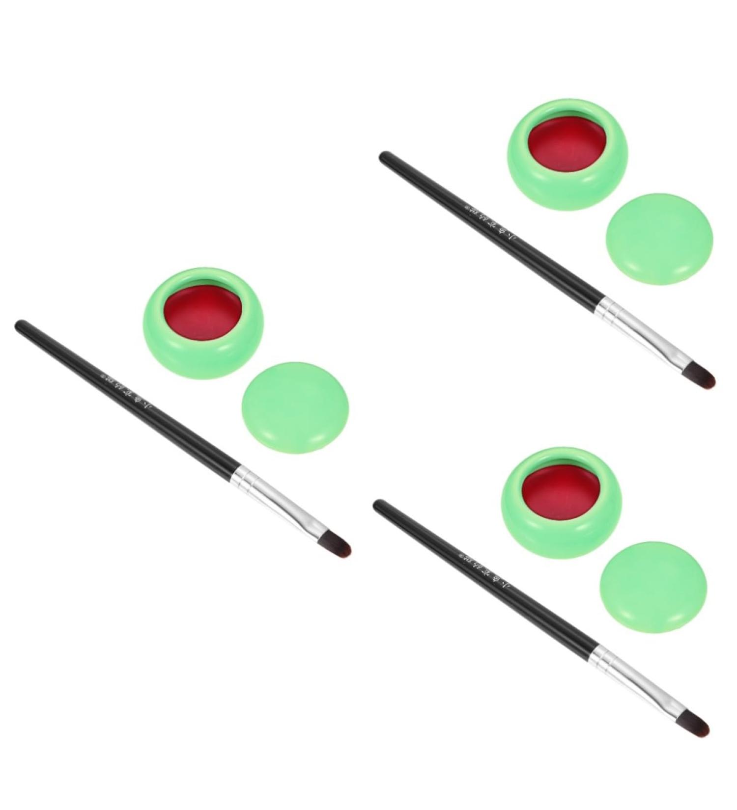 FOMIYES 3pcs Lipstick Blush Eye Shadow Blusher Halloween Makeup Eyeshadow Delicate Girl Red Rouge Ceramics - Buy Online on GoSupps.com