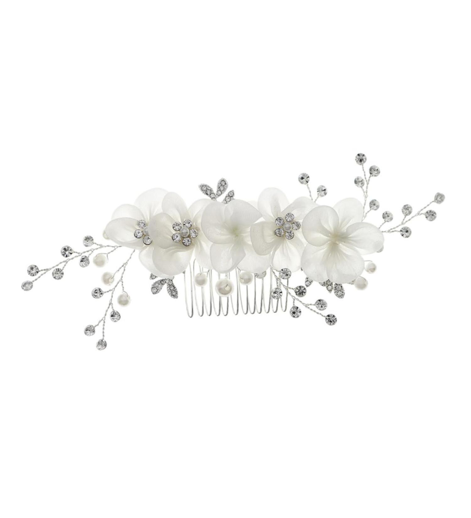 Ipetboom Bride Hair Comb Flower Side Hair Comb Tocados Para El Hair Styling Accessories Diamond Hair Comb Handmade Hair Comb Girl Hair Accessories Wig Headgear Bride Rhinestones - Buy Online on GoSupps.com