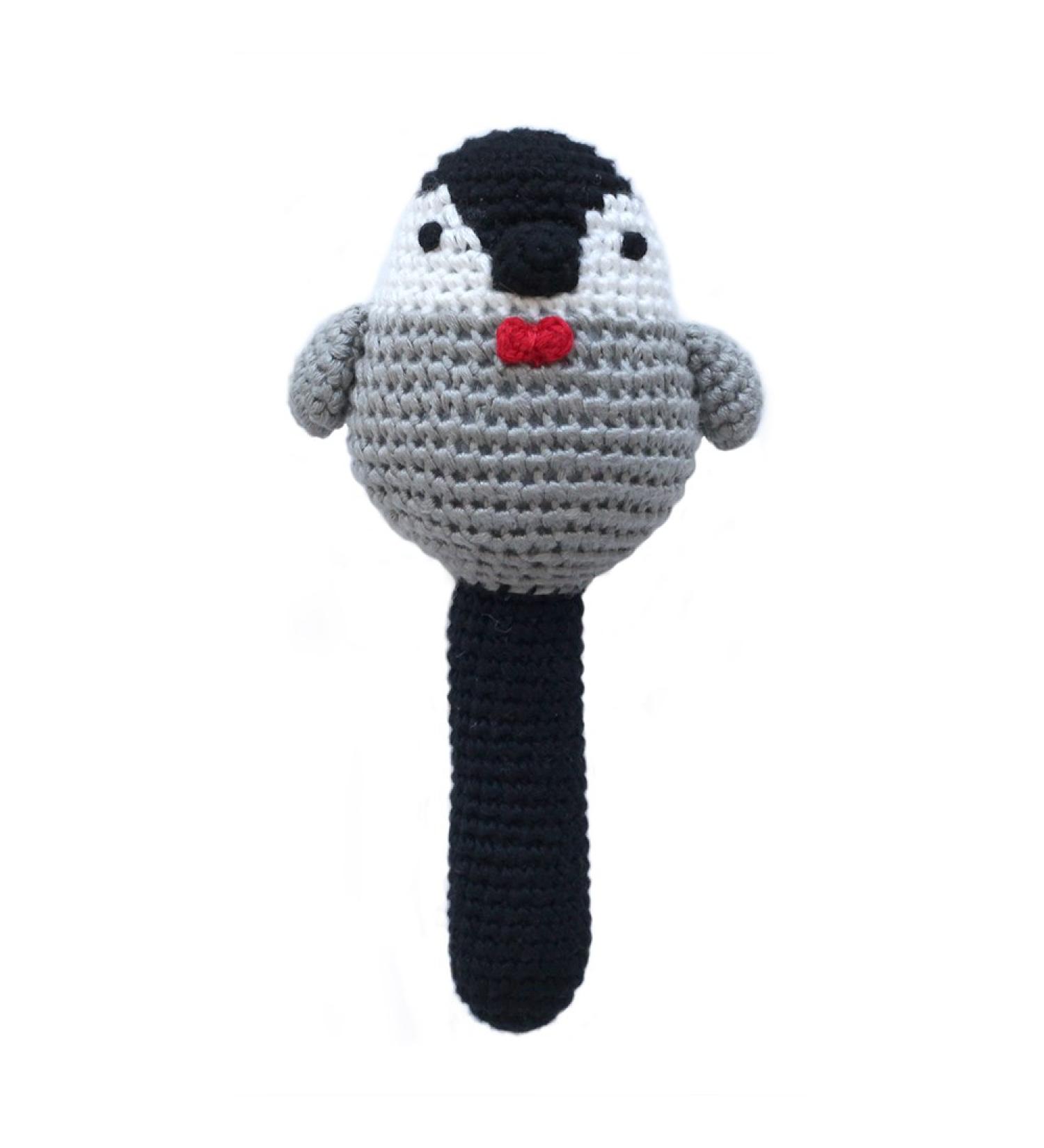 Sustainable Organic Bamboo Penguin Rattle