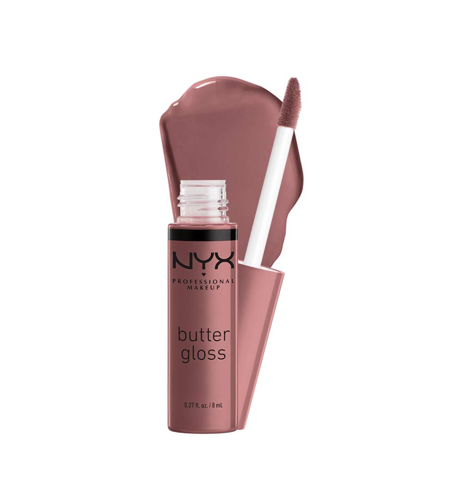 NYX Butter Gloss in Cinnamon Roll - Dusty Nude Mauve Lip Gloss - Buy Online on GoSupps.com