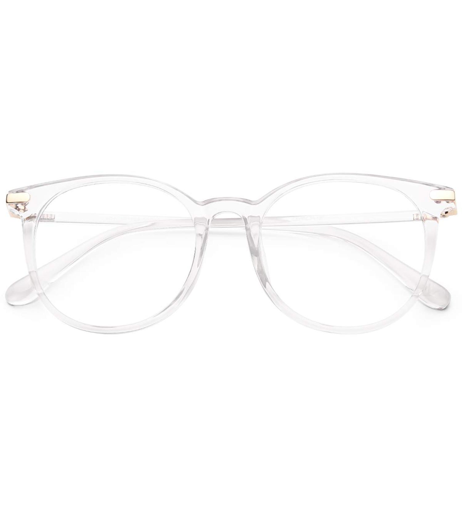 Gaoye Blue Light Blocking Glasses - Retro Round Anti Eyestrain Eyewear for Men & Women - GY1688 (Transparent Frame/Lens - Buy Online on GoSupps.com