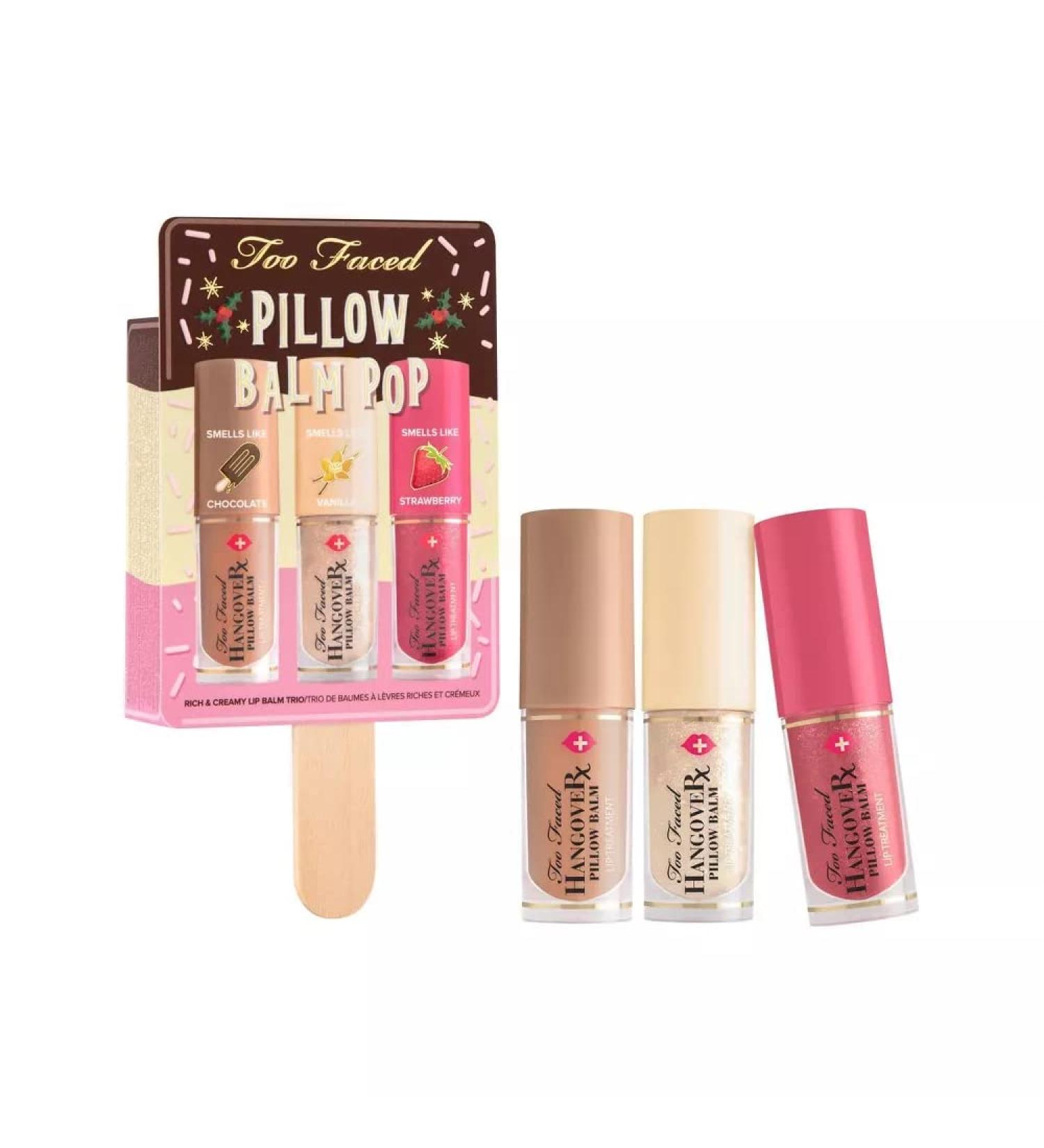 Too Faced Pillow Balm Pop Rich & Creamy Lip Balm Trio