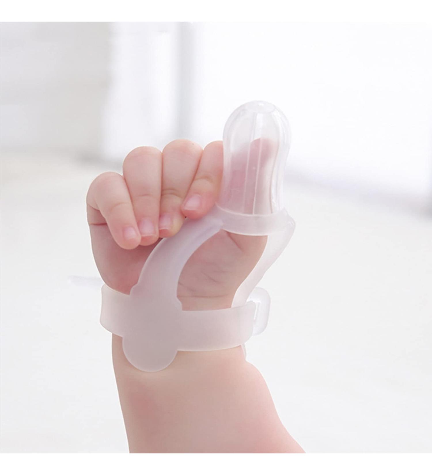 Silicone Finger Shape Teething Toy for Babies 6-18 Months - BPA Free Teether to Soothe Baby's Gums (White) - Buy Online on GoSupps.com