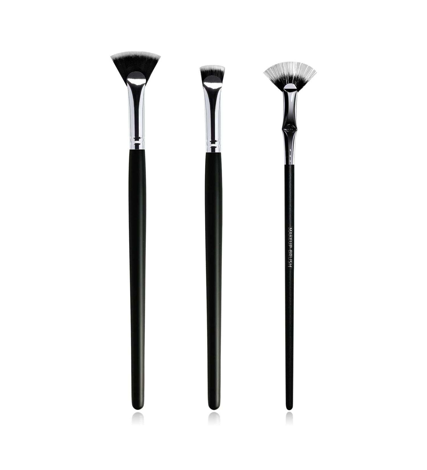 3Pcs Fan Mascara Brushes for Lashes & Eyebrows - Eyelash Clumping Wand Combo - Buy Online on GoSupps.com