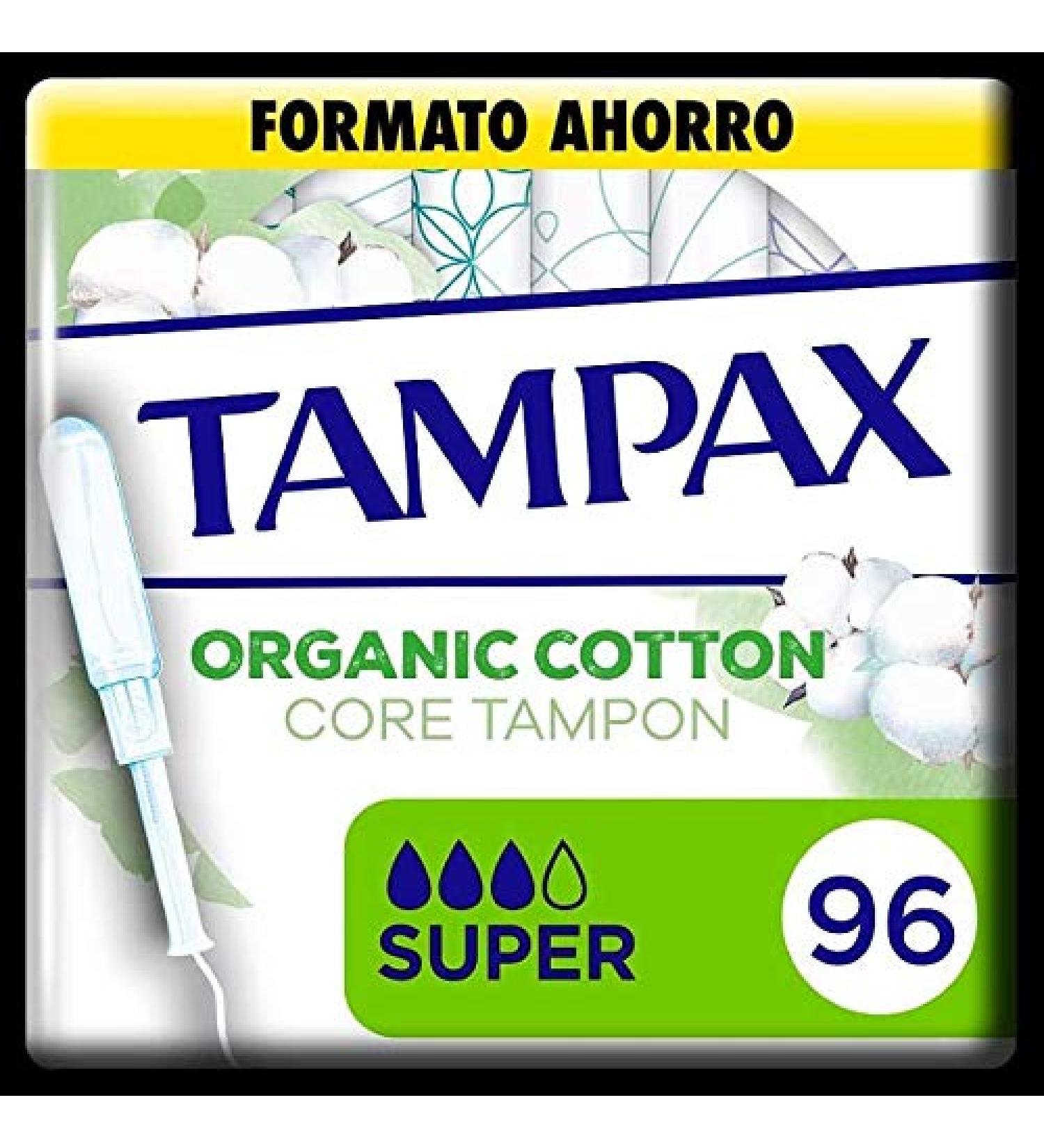 Tampax Cotton Super 96 pieces tampons made of 100% organic cotton with applicator economy format Super Super 96