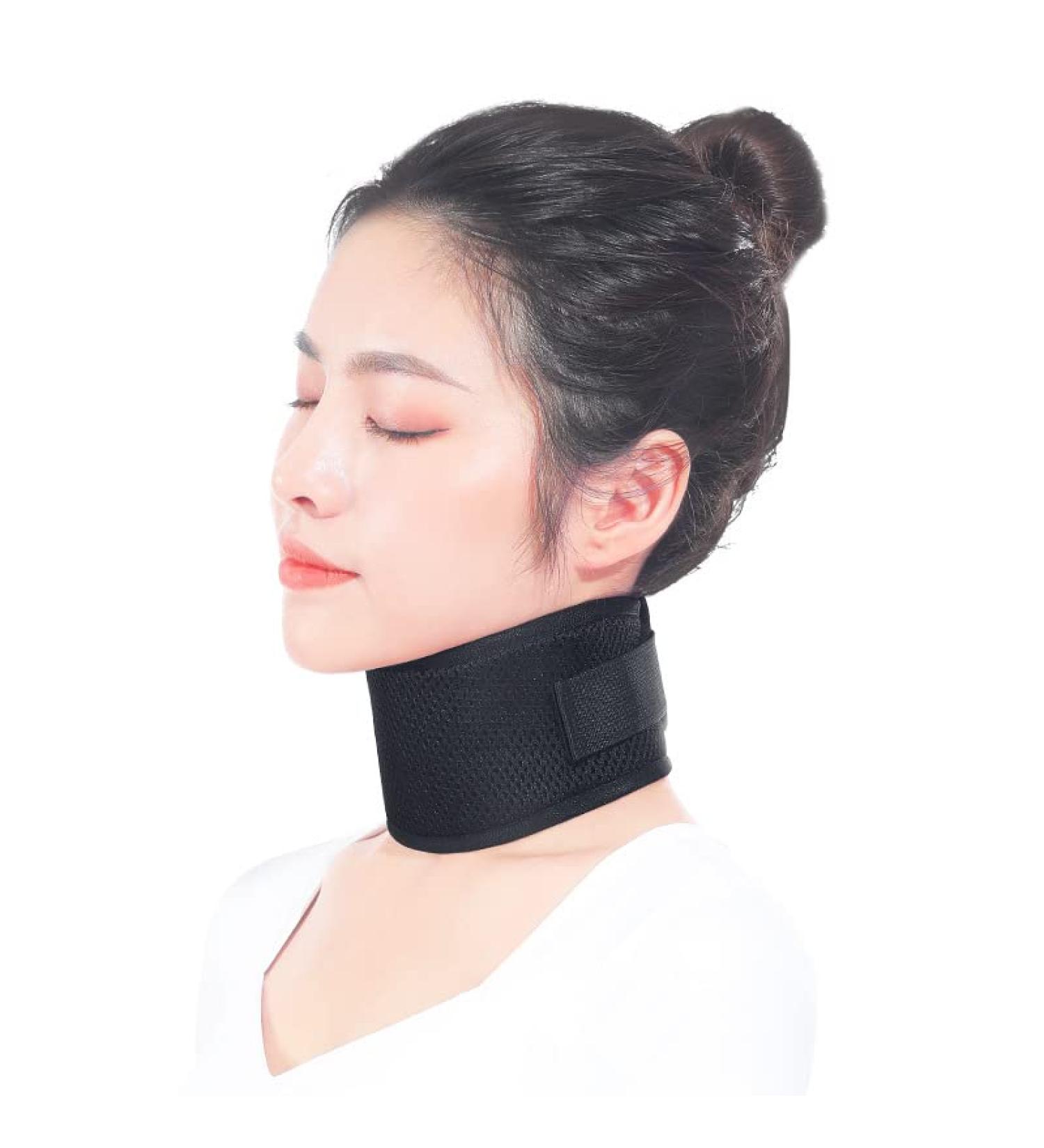 Neck strap adjustable sore crane ergonomically stable neck support with Velcro fastener Nack warmer women breathable-active neckrest anti-lumping relaxing sports bandage office school