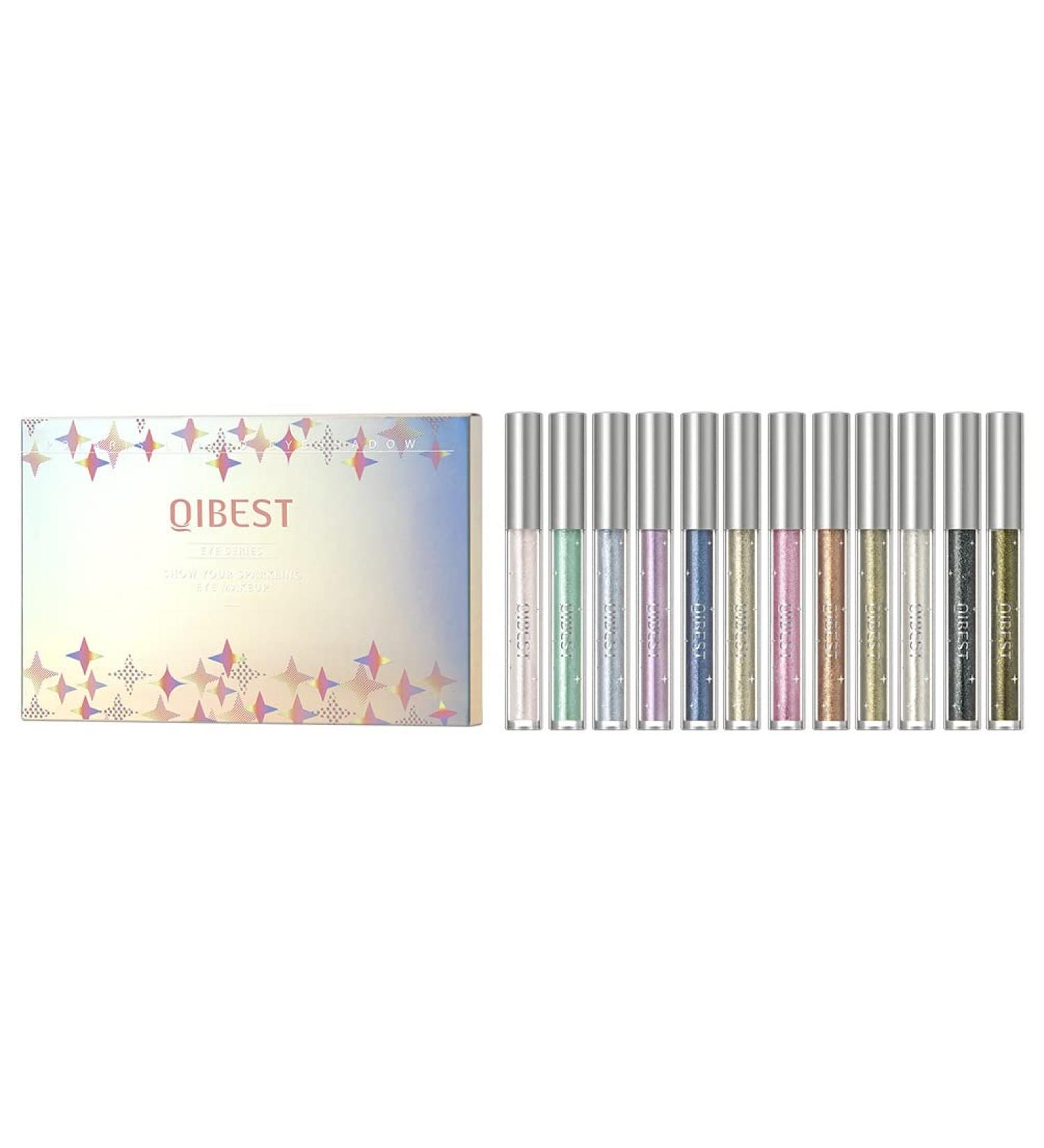 CHJUZI Diamond Eyeliners Liquid Scintillator Pearlescent High Gloss Ultra Shiny Patch Modified Eyeshadow Liquid 12 color pack - Buy Online on GoSupps.com