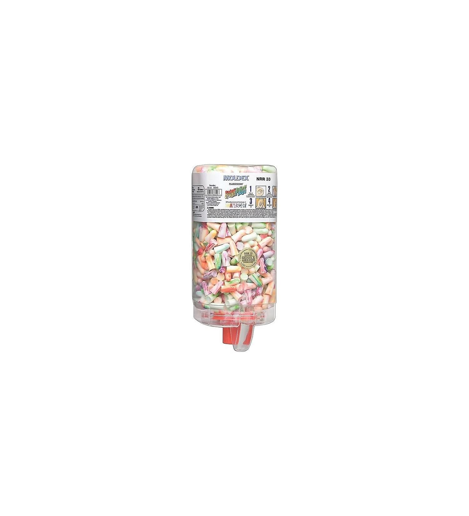 Moldex SparkPlugs PlugStation Uncorded Earplugs Assorted Colors 500/Box (6645)