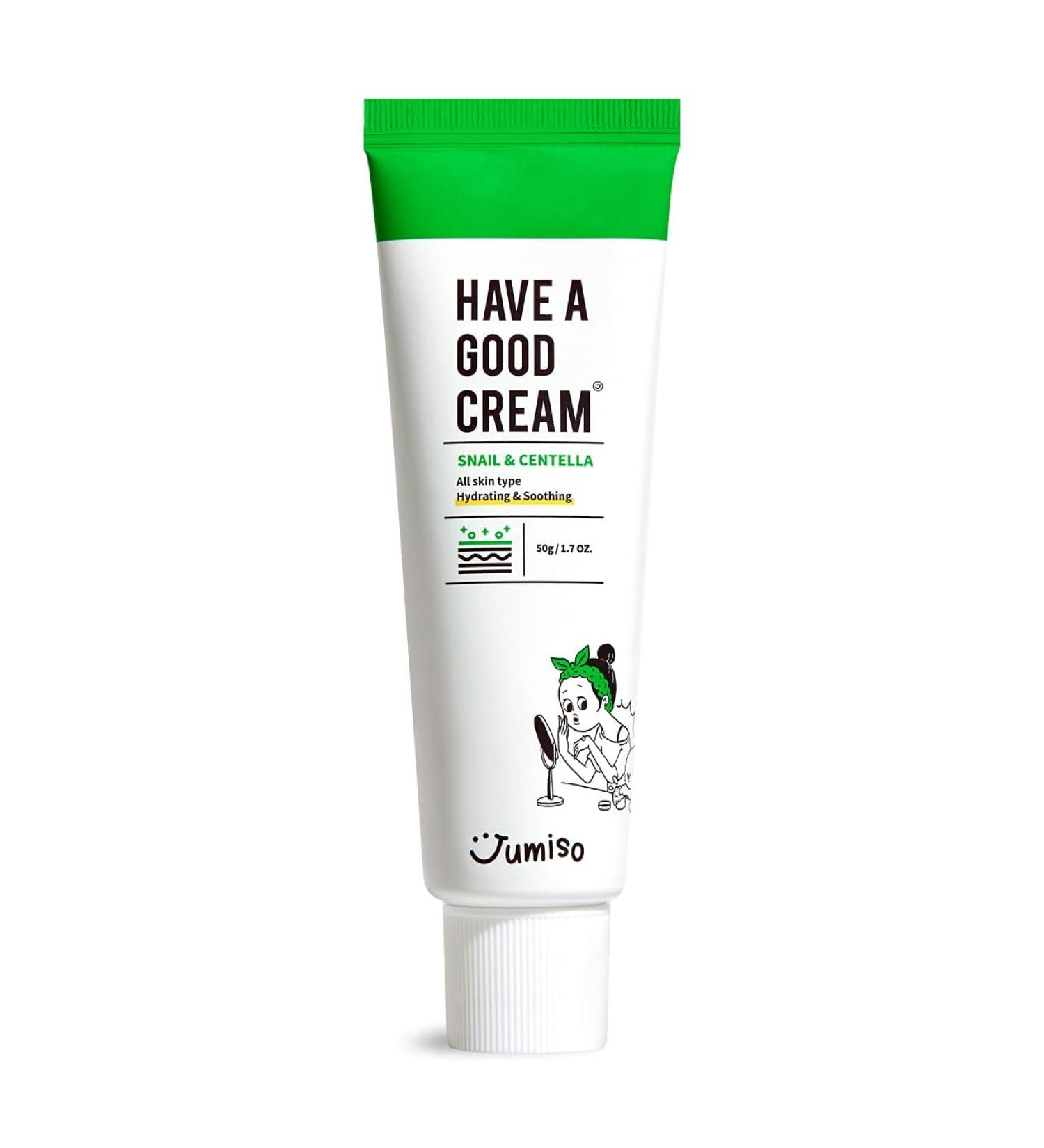 Jumiso Cica Snail Facial Cream 50g - Acne Care & Nourishing Korean Skincare - Buy Online on GoSupps.com