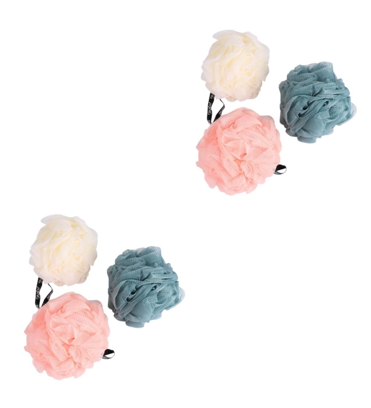 NOLITOY 6 Pcs Natural Bath Sponge Set - Body Scrubber Loofa and Shower Pouf for Men - Eco-Friendly Sponges for a Luxurious Clean Experience - Buy Online on GoSupps.com