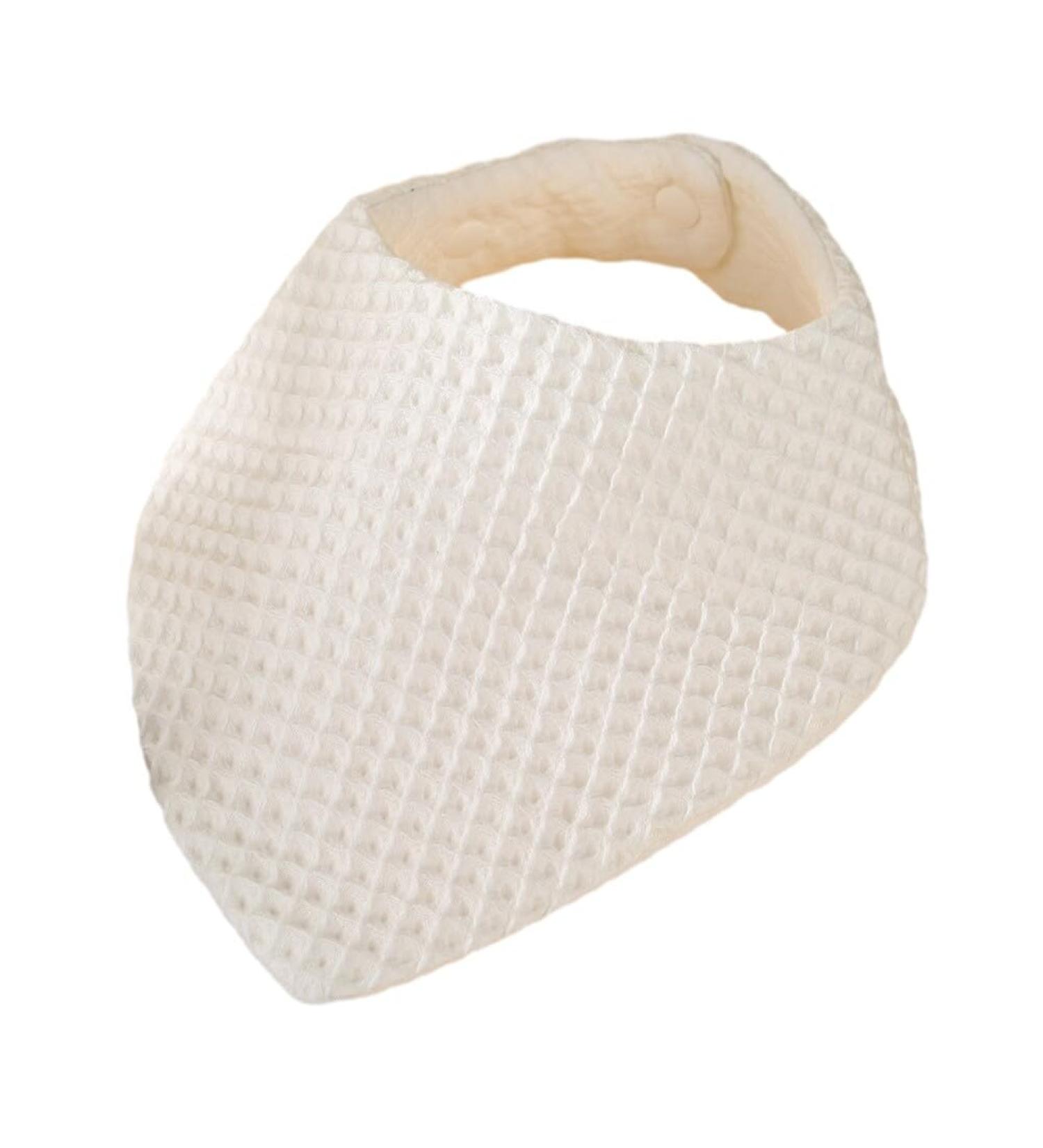 Surakey 100% Cotton Muslin Baby Bibs - Unisex Baby Bandana Drool Bibs for Drooling and Teething - White - Buy Online on GoSupps.com