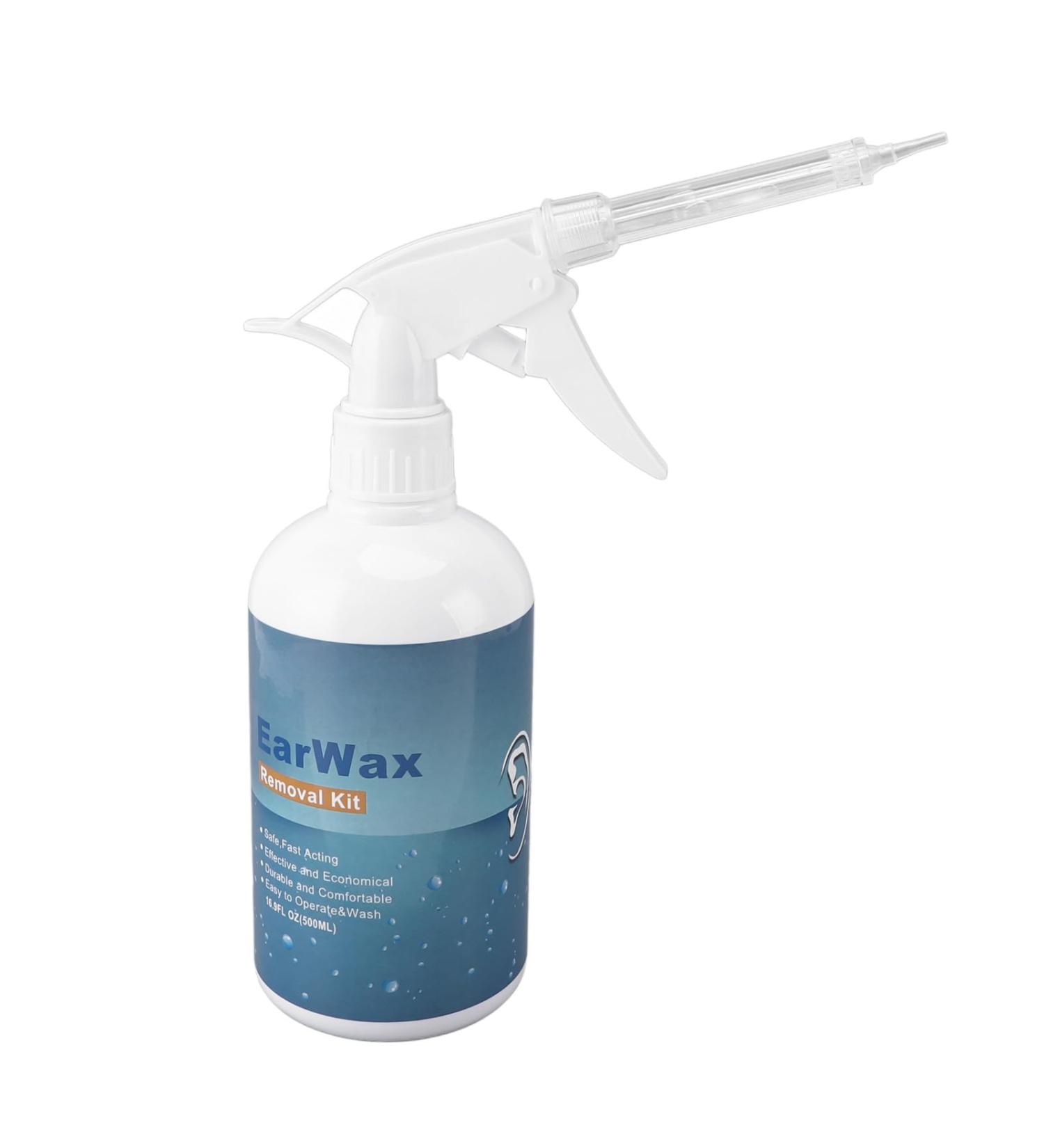 500ml Ear Wax Removal Kit - Ear Cleaner Bottle Bulb Syringe & Tool for Improved Hearing Clarity | International Shipping Available - Buy Online on GoSupps.com