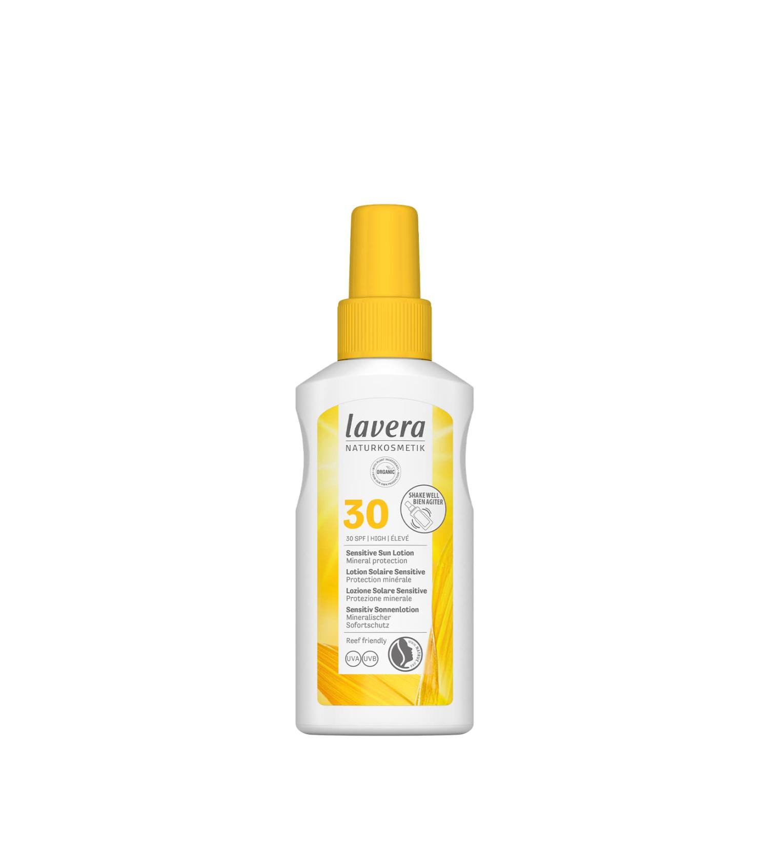 lavera Sensitive Sun Lotion SPF 30 - Sun Care - Natural Cosmetics - vegan - reliable mineral protection for sensitive skin - certified - 100 ml