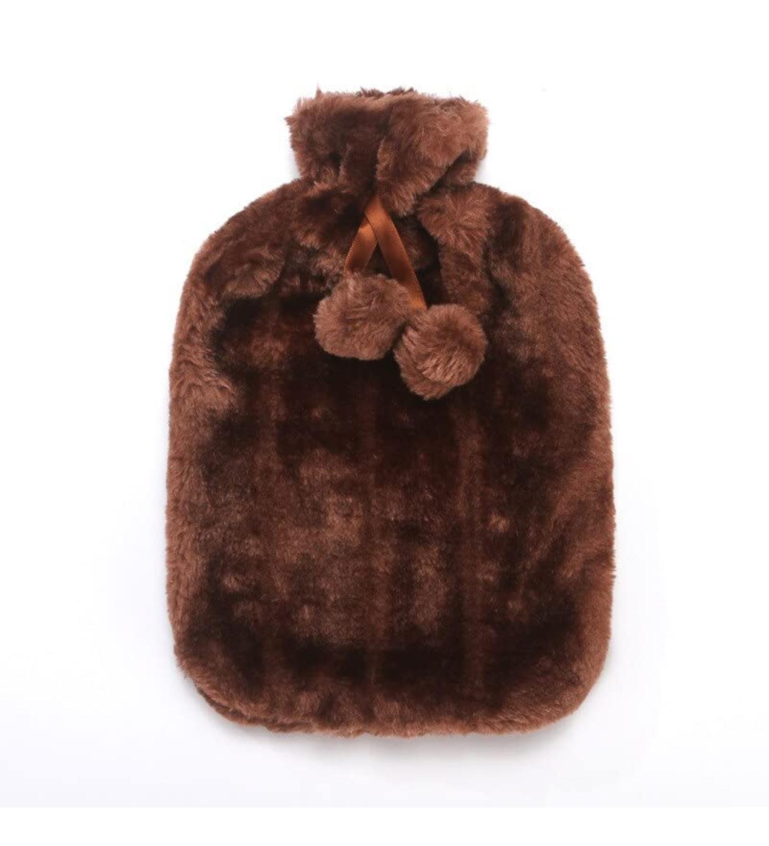 MAIES Hot Water Bottles - Removable Plush Cover Cold Resistant Faux Fur Fleece | Premium Heat & Comfort - Buy Online on GoSupps.com