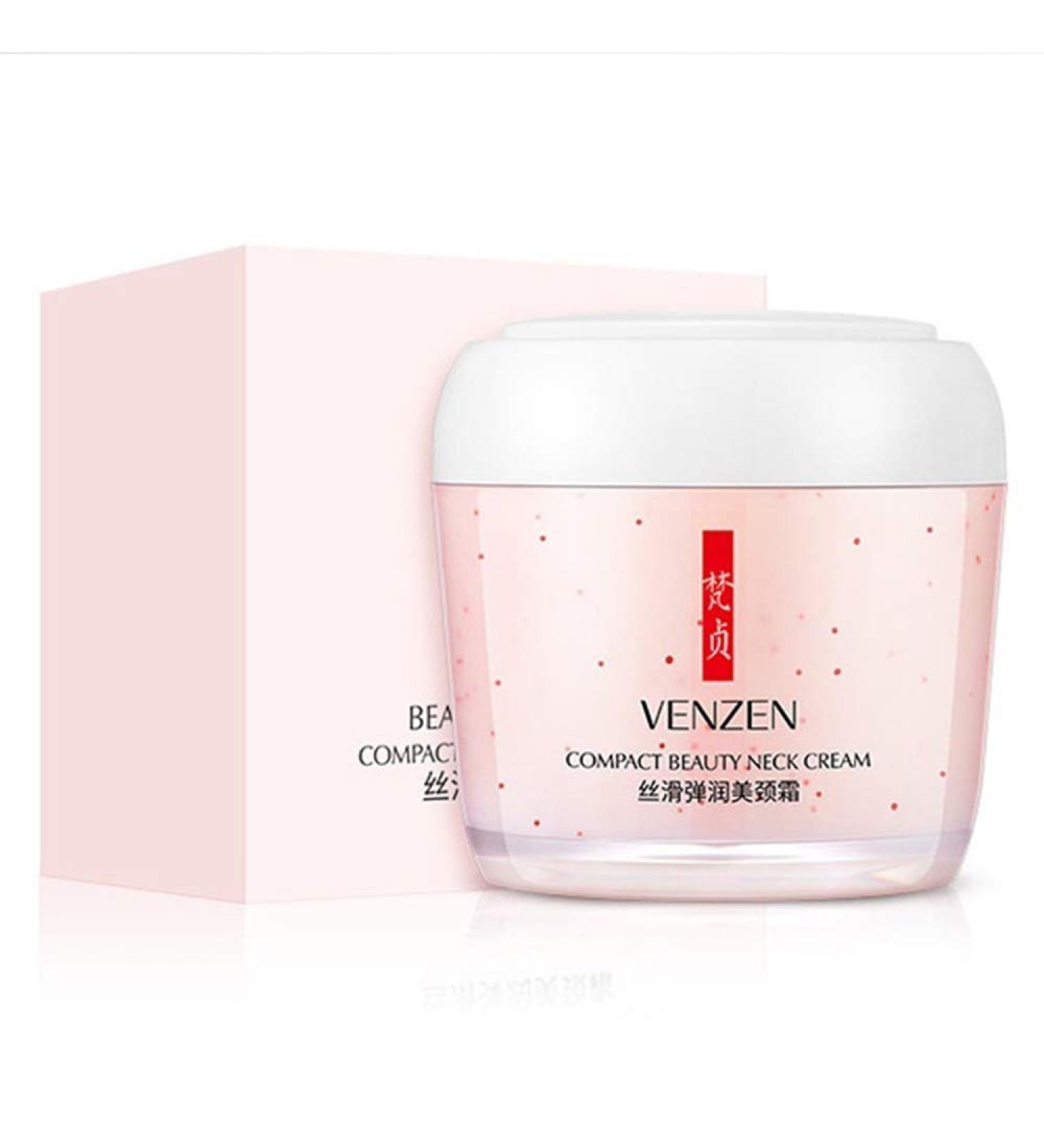 VENZEN Compact Beauty Neck Cream - Moisturizing & Nourishing for Fine Lines & Wrinkles - Sodium Hyaluronate 160g - International Shipping - Buy Online on GoSupps.com