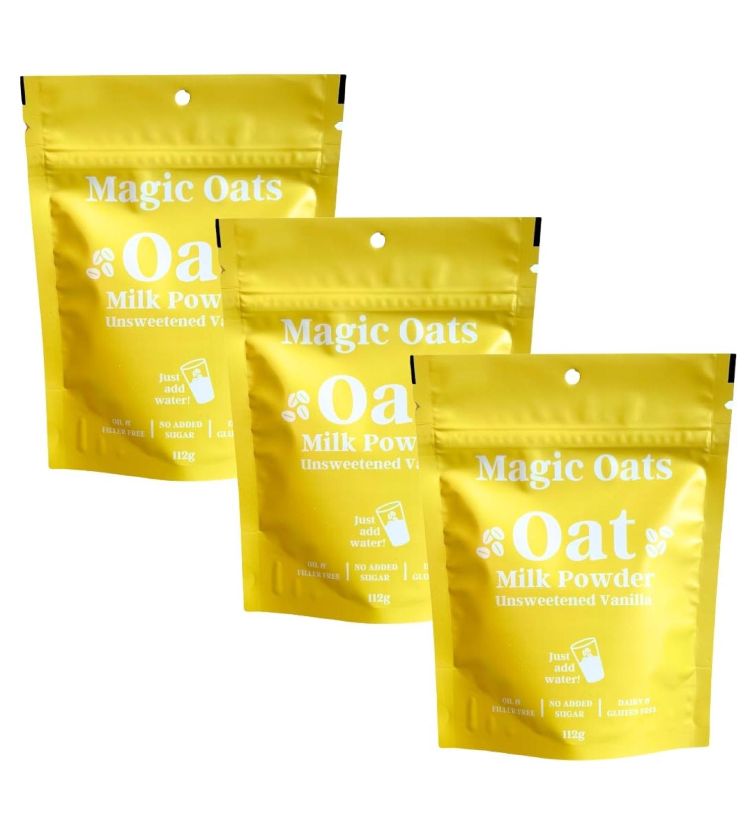 Magic Oats Vanilla Unsweetened Oat Milk Powder. Non Dairy Creamer. Vegan Coffee Creamer. Gluten Free. Dairy Free. No Added Sugar. Lactose Free & Nut Free Almond & Soy Milk Alternative. 112g (3 Pack) Vanilla 112 g (Pack of 3) - Buy Online on GoSupps.com