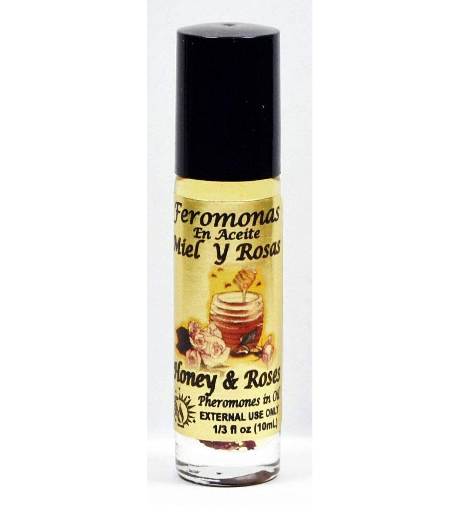6 PIECES BRYBRADAN HONEY & ROSES/MIEL Y ROSAS PHEROMONE OIL 1/3OZ 10ML ROLL ON BOTTLE HONEY & ROSES 6