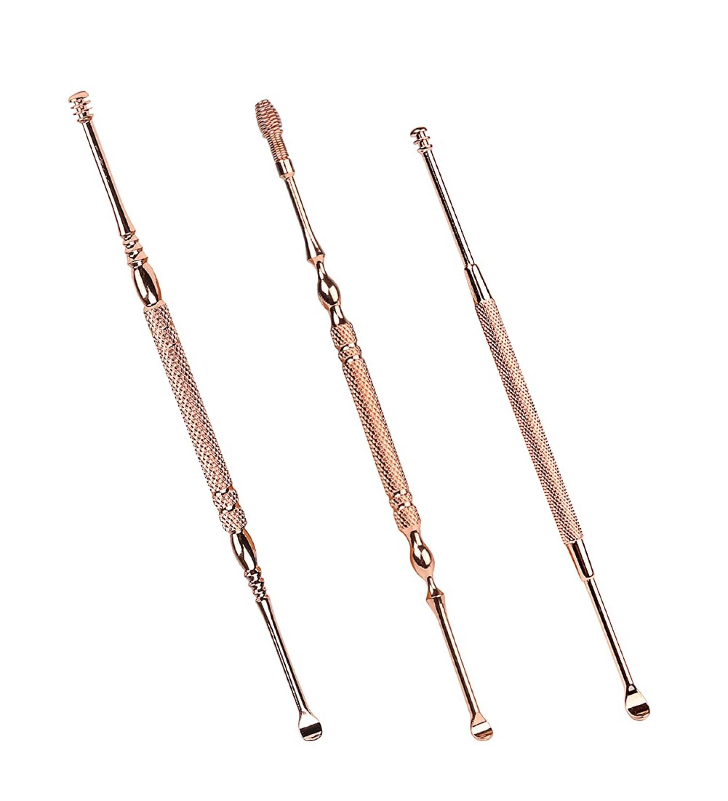 3-Piece Ear Wax Removal Set - Ear Pick Kit, Curette Cleaner, Ear Cleaning Tool - Buy Online on GoSupps.com