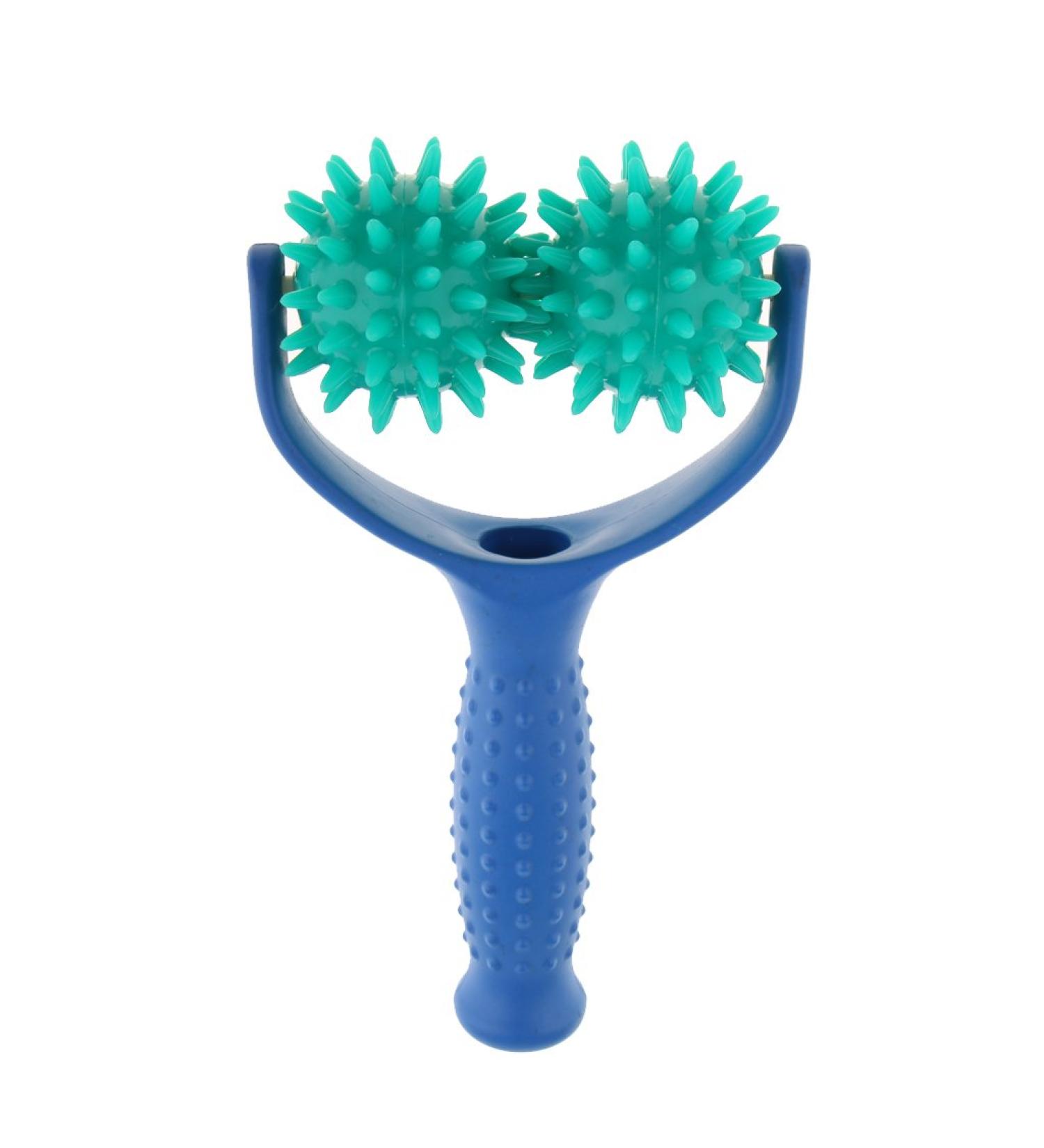 MagiDeal Y-Type Green Massage Roller with 2 Knobbed Balls - Relaxing Foot & Hand Massager for Self-Care | International Shipping Available - Buy Online on GoSupps.com
