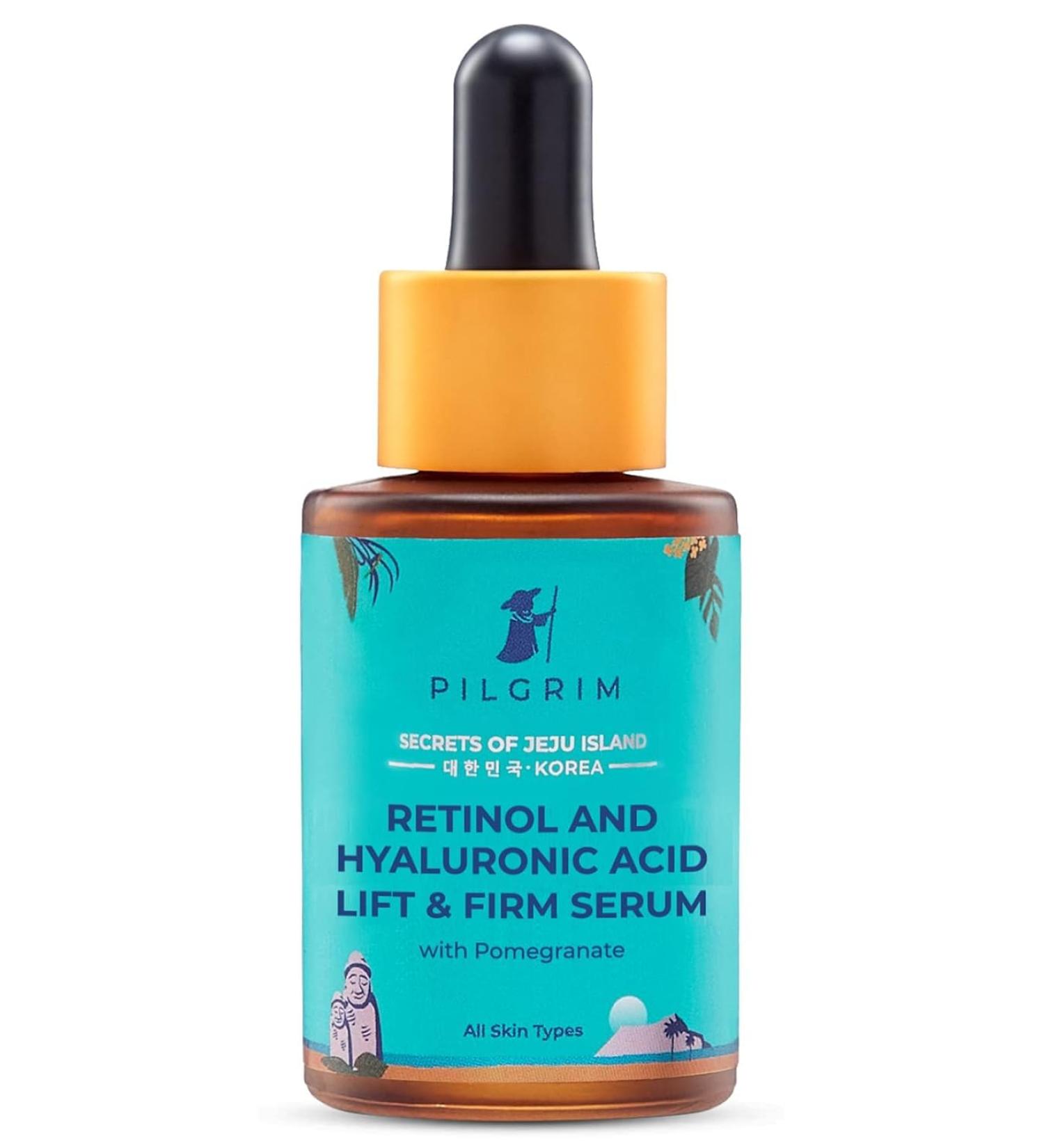 PIL"GRIM Korean 0.5% Retinol & 1% Hyaluronic Acid Lift & Firm Anti Aging Serum | Retinol serum for face| Reduce Fine Lines & Wrinkles|For Men & Women |All Skin Types|30ml - Buy Online on GoSupps.com