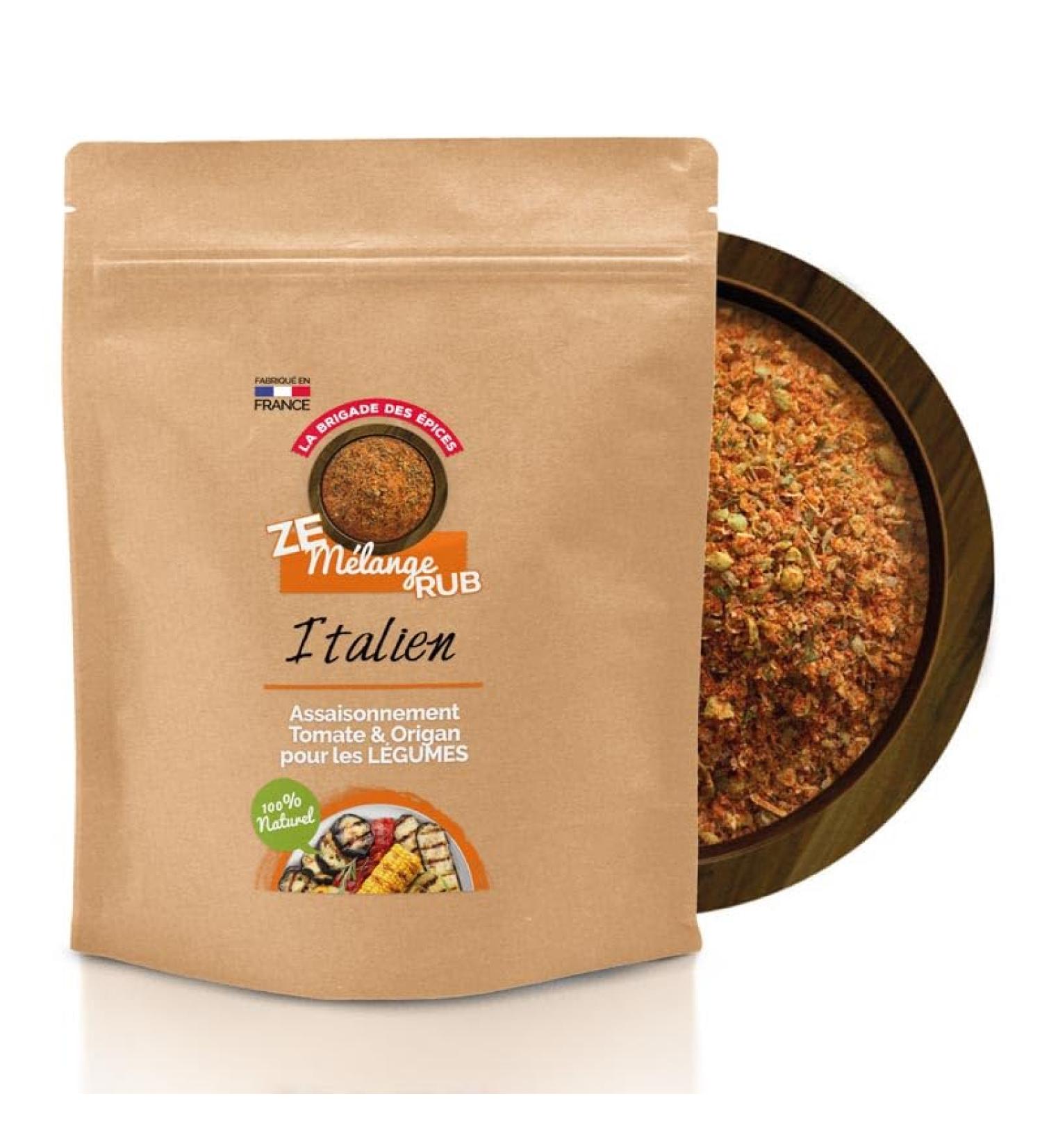 La Brigade des pices - RUB Italien - M lange d pices pour cuisine italienne - Id al pour l gumes pizzas et p tes Paprika doux Tomate et Origan - 100% Naturel - Fabrication Fran aise 250g - Buy Online on GoSupps.com