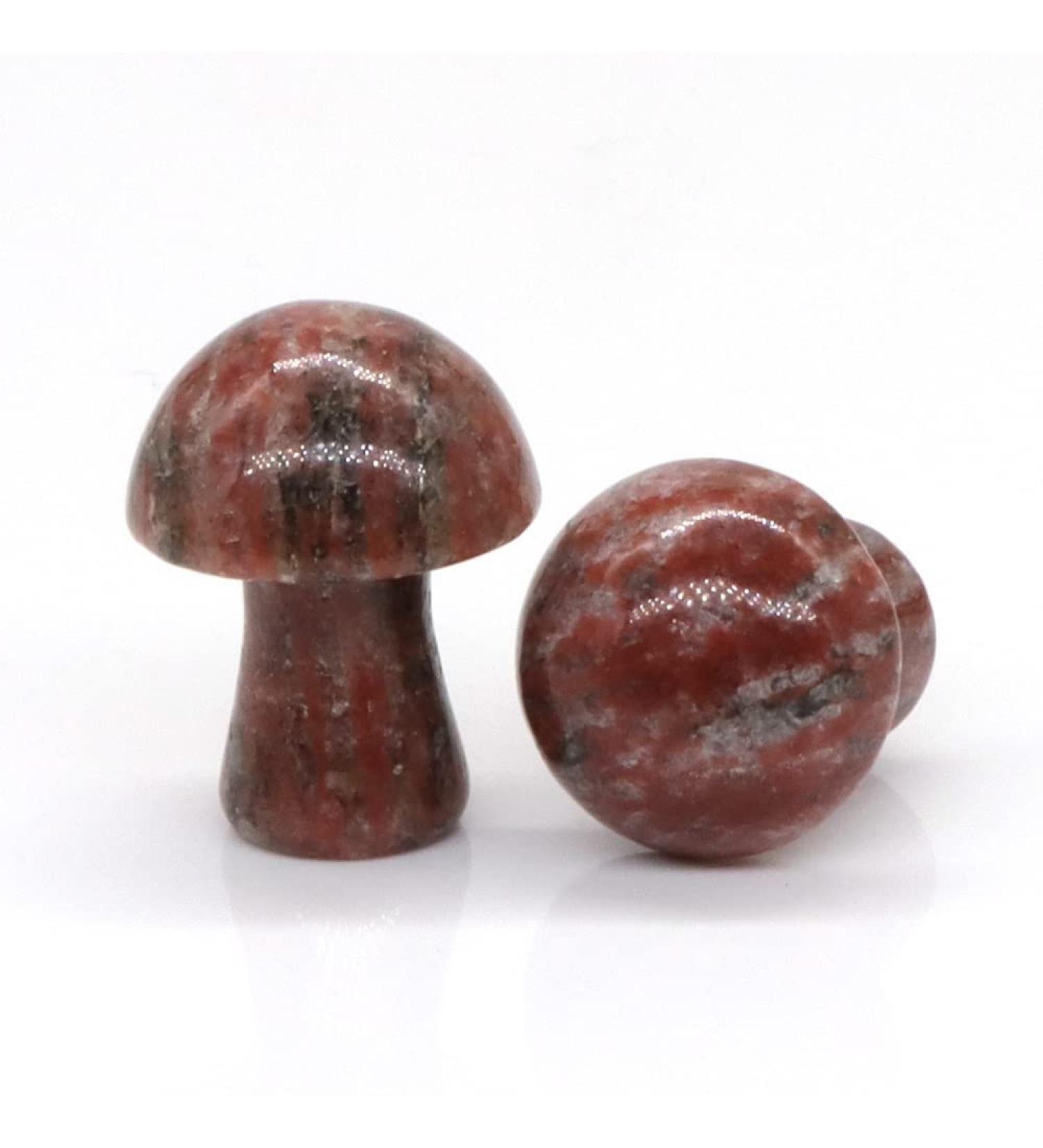 Natural Crystal Rough 0.7" Mini Mushroom Stone Carved Natural Quartz Crystal Statue Decor Gift - Buy Online on GoSupps.com