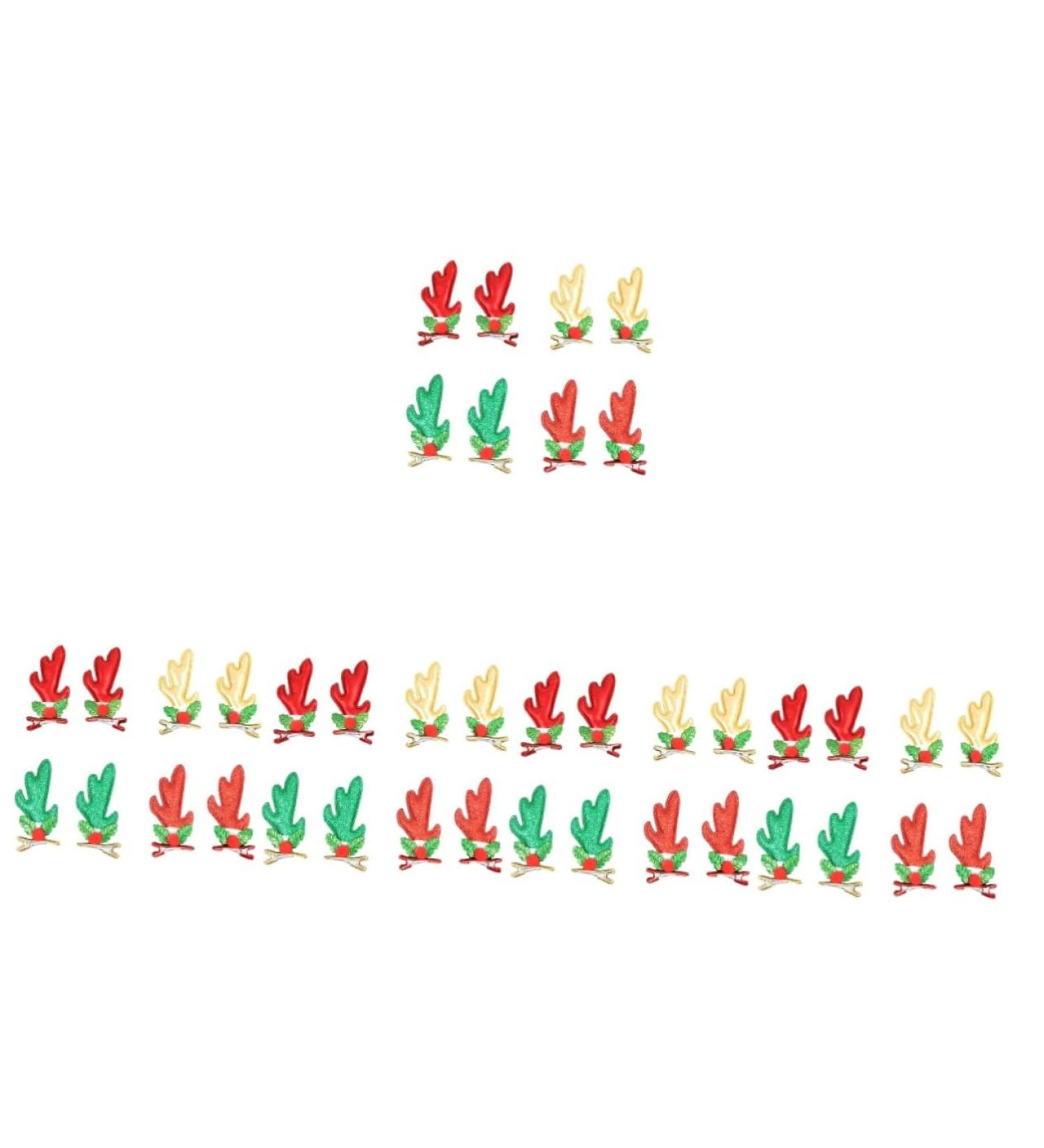 FRCOLOR 20 Pairs women hair clips antler hair barrette Glitter Reindeer Hair Clips xmas costume hairpins antler barrettes cute hair clips girls barrettes pu headgear three-dimensional Miss - Buy Online on GoSupps.com