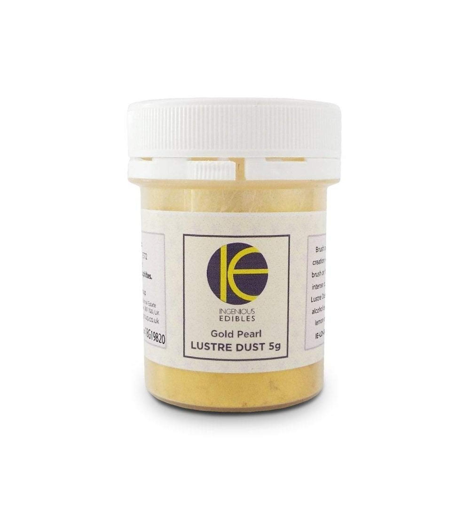 Ingenious Edibles Edible Pearl Lustre Dusts 5g Gold