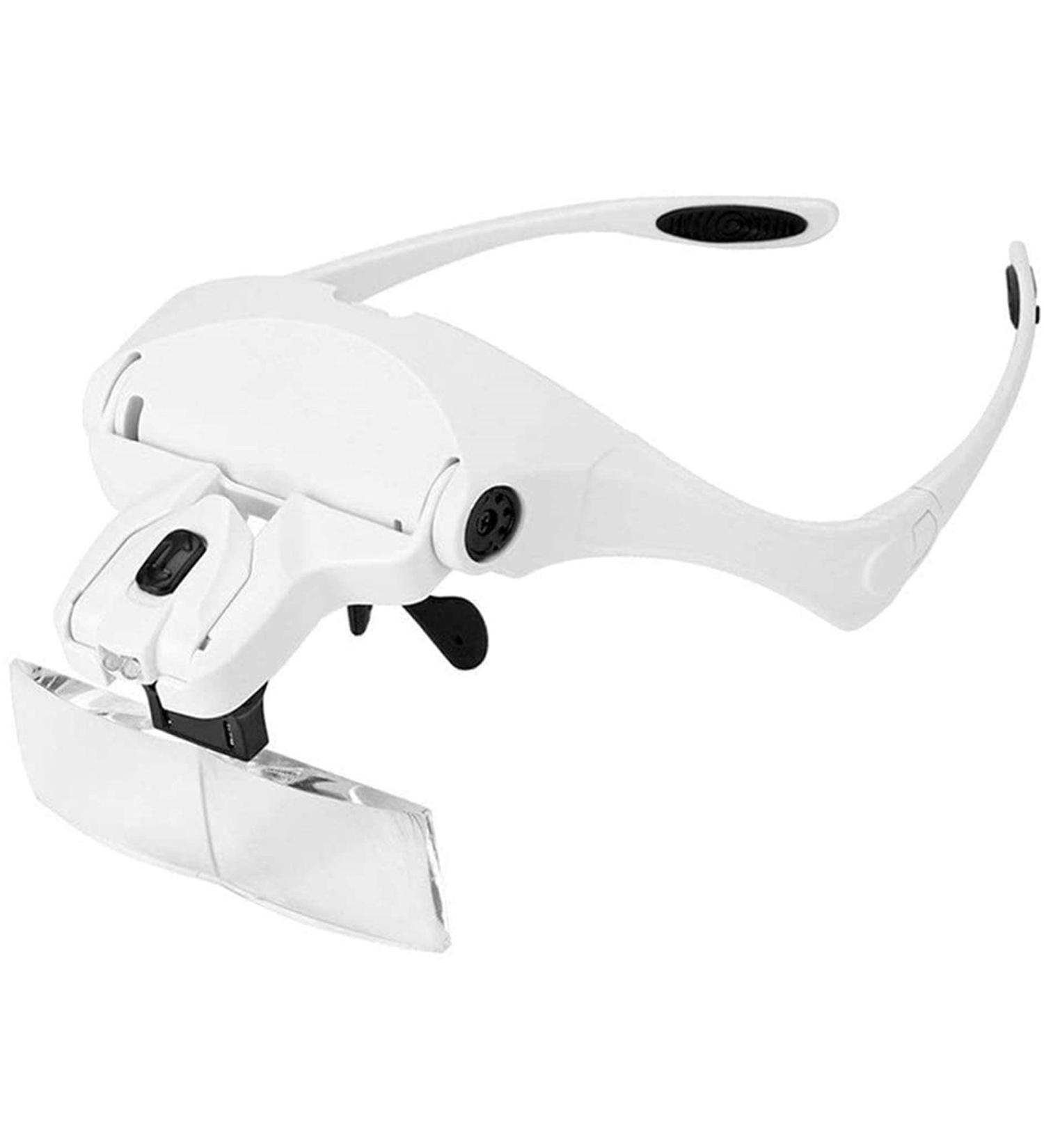 Headband Magnifier Head MountLighted Magnifying Glasses Head Magnifier Glasses with Led Professional Jeweler's Loupe Light Headband Magnifying for Reading Jewellery Loupe for Hobbies Reading Better - Buy Online on GoSupps.com