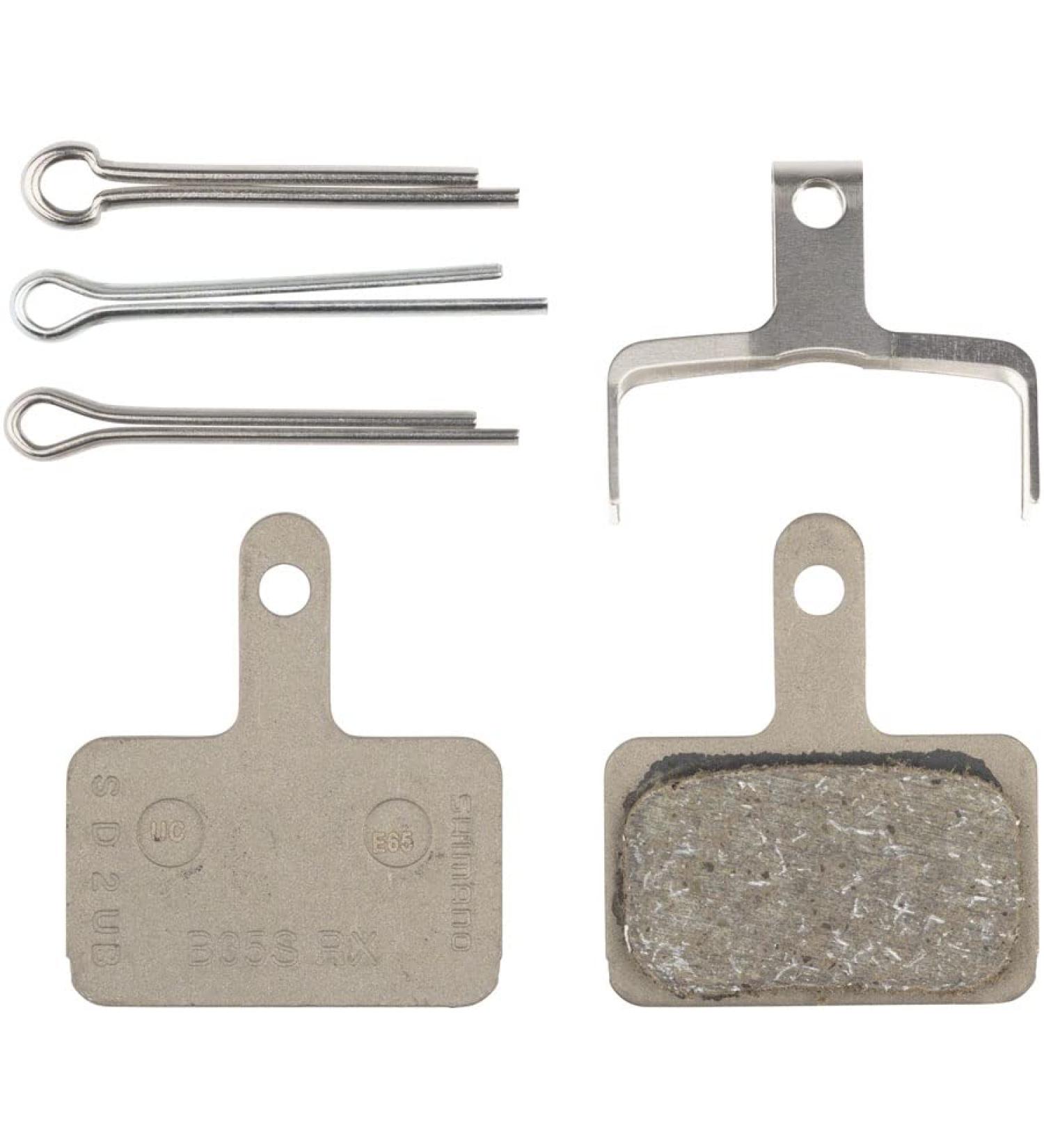 SHIMANO B05S-RX Disc Brake Pad and Spring - Resin Compound, Stainless Steel Back Plate