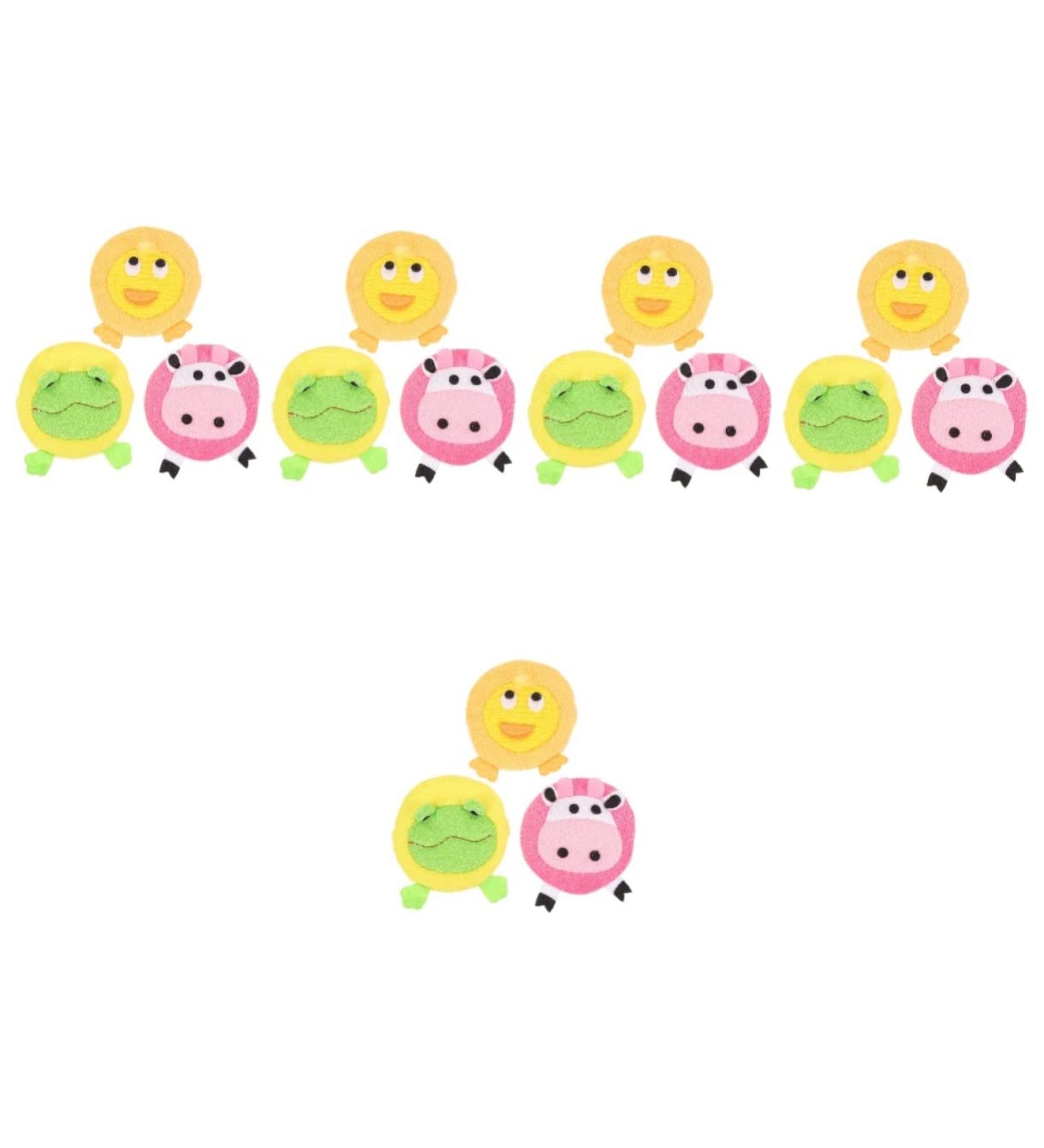 FRCOLOR 15 Pcs Cartoon Bath Gloves & Sponge Set | Ideal for Baby Showers & Toddler Bathing | Soft & Fun Body Wash Poufs - Buy Online on GoSupps.com