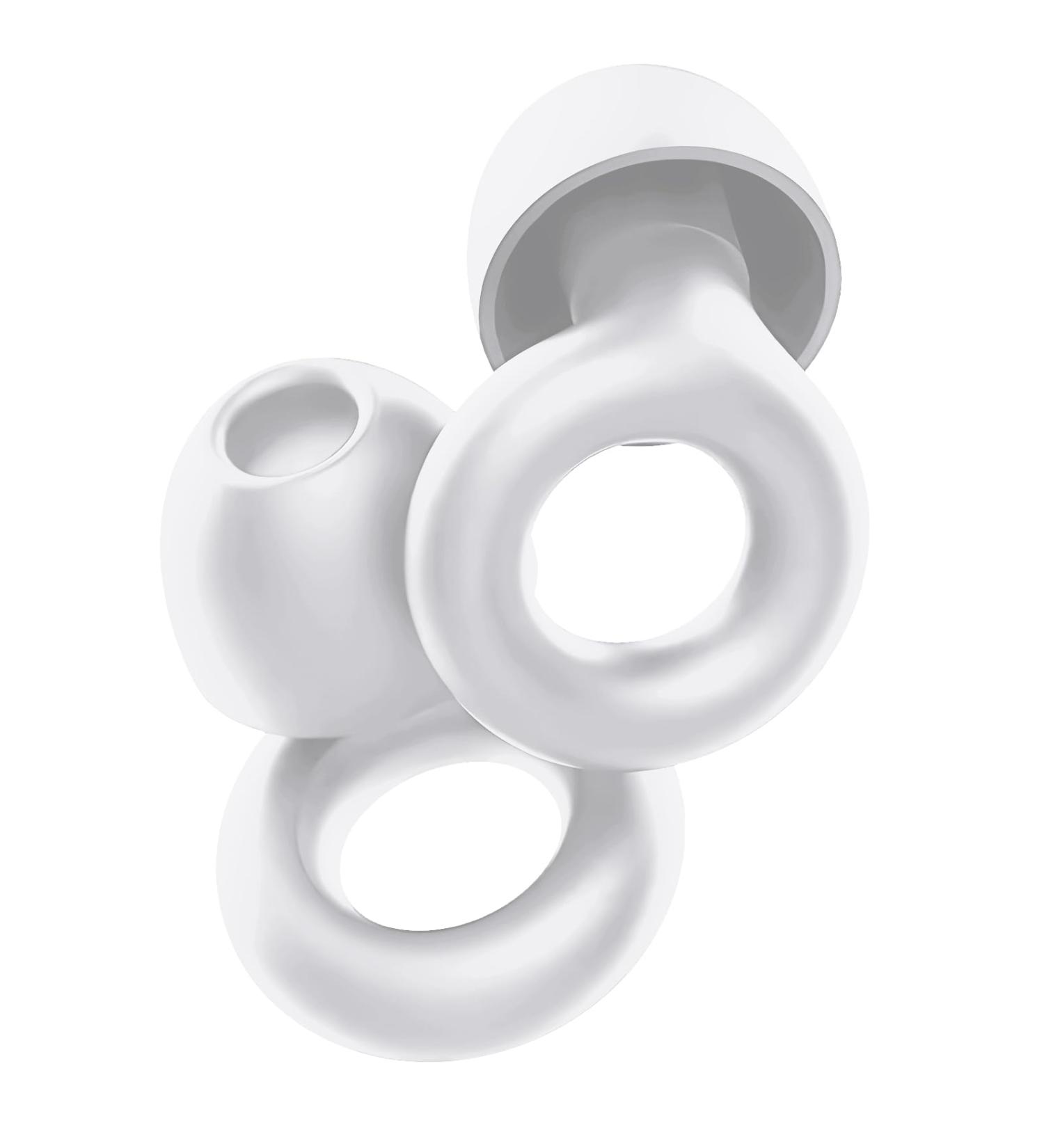 Waymaytecy Reusable Silicone Earplugs for Noise Reduction | Soft Earplugs for Sleep Travel & Work - Ideal Hearing Protection (White) - Buy Online on GoSupps.com