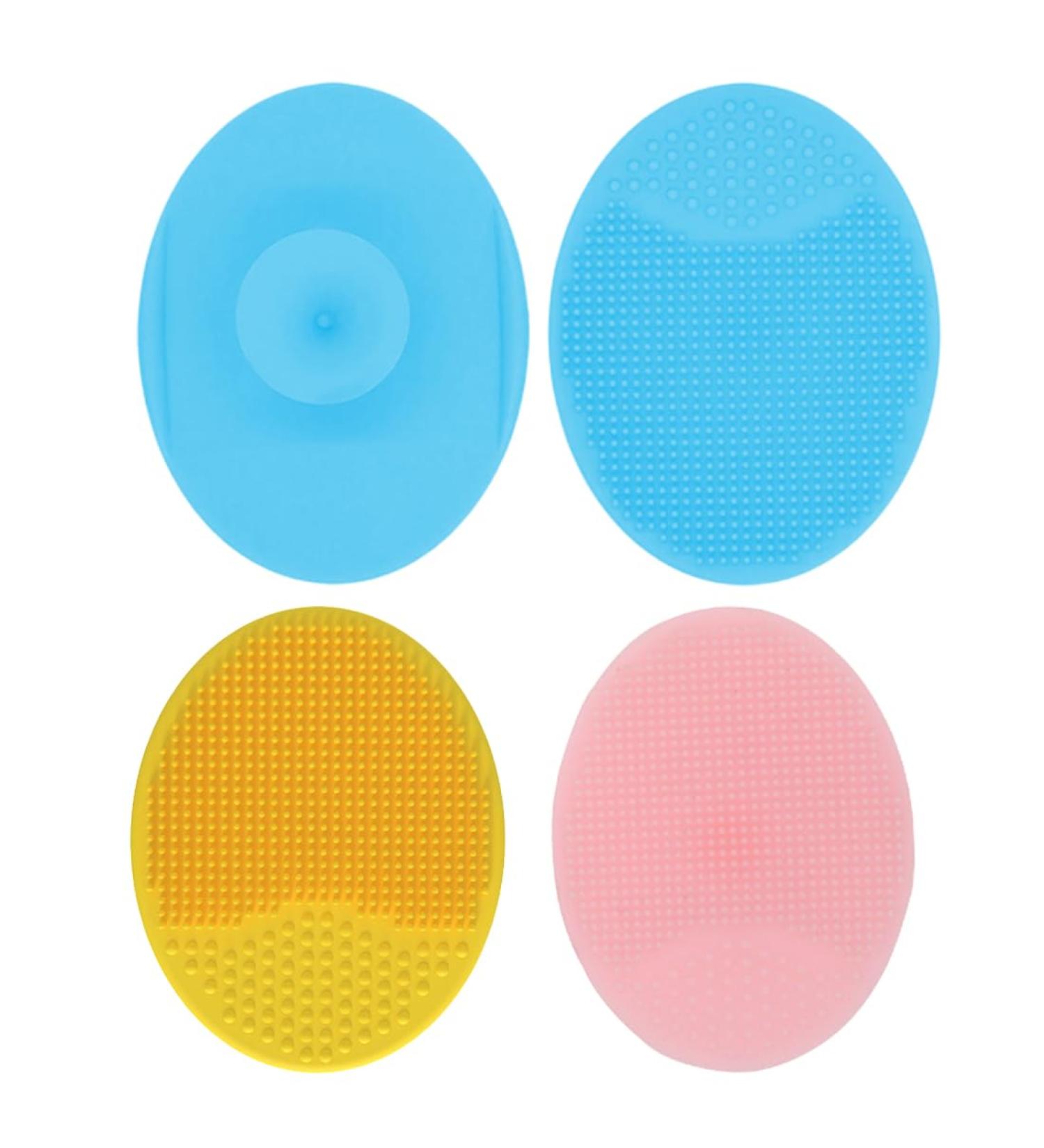 3 Pieces Silicone Facial Cleansing Brush Silicone Facial Cleansing Brushes Soft Face Cleaning Brush Pore Cleansing Brush for Skin Any Type (Pink+Green+Yellow) - Buy Online on GoSupps.com