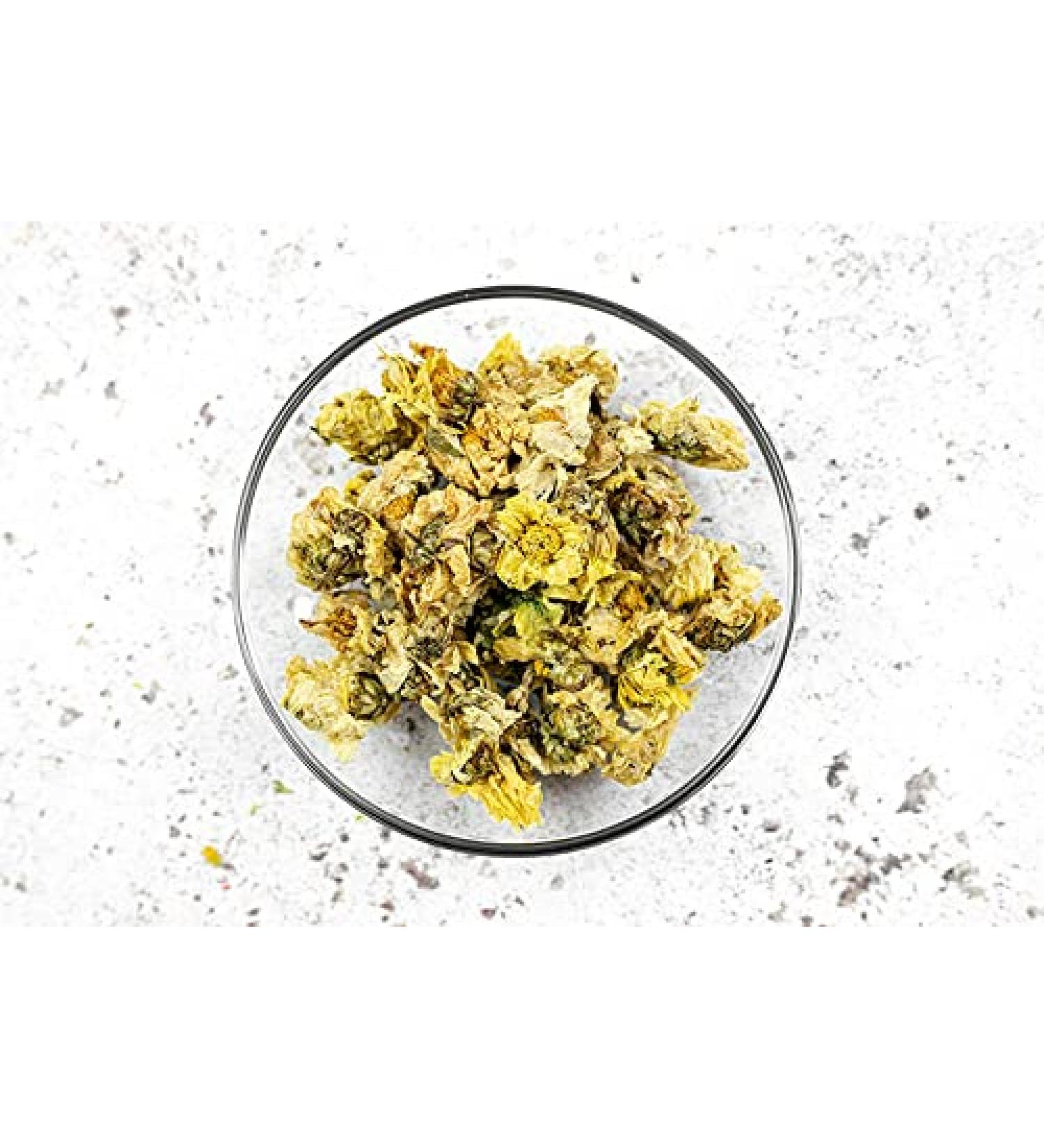  Balsara's 50g Organic Dried Honey Chrysanthemum for Infusing Huang Shan (Yellow Mountain) Tea Refreshing and Sweet Chrysanthem Herbal Tea - Buy Online on GoSupps.com