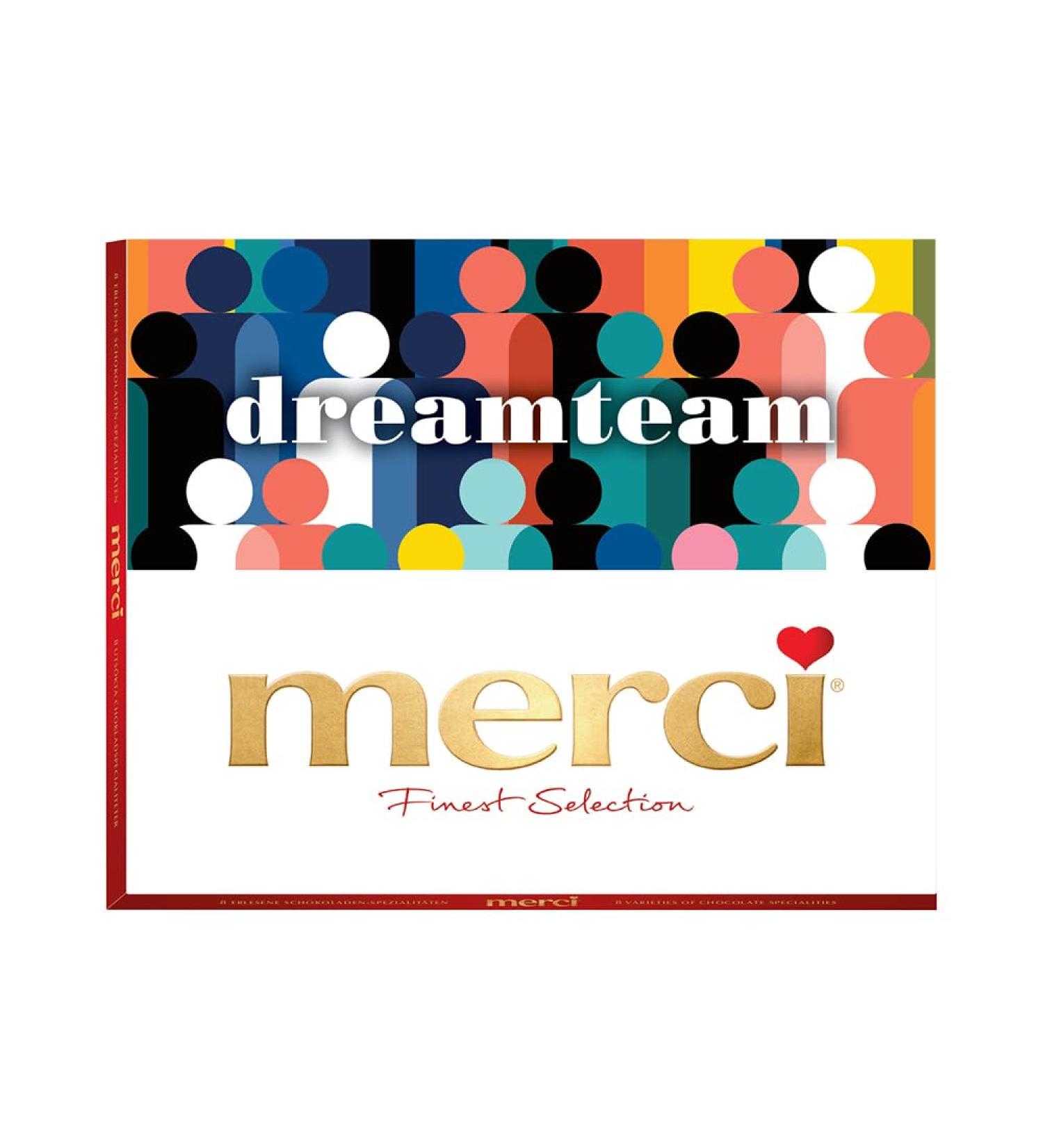 Vandeca Thank you Finest Selection Assorted chocolate candy "dreamteam" - 8 chocolate flavors - chocolate gift to thank someone - chocolate mix - 250g