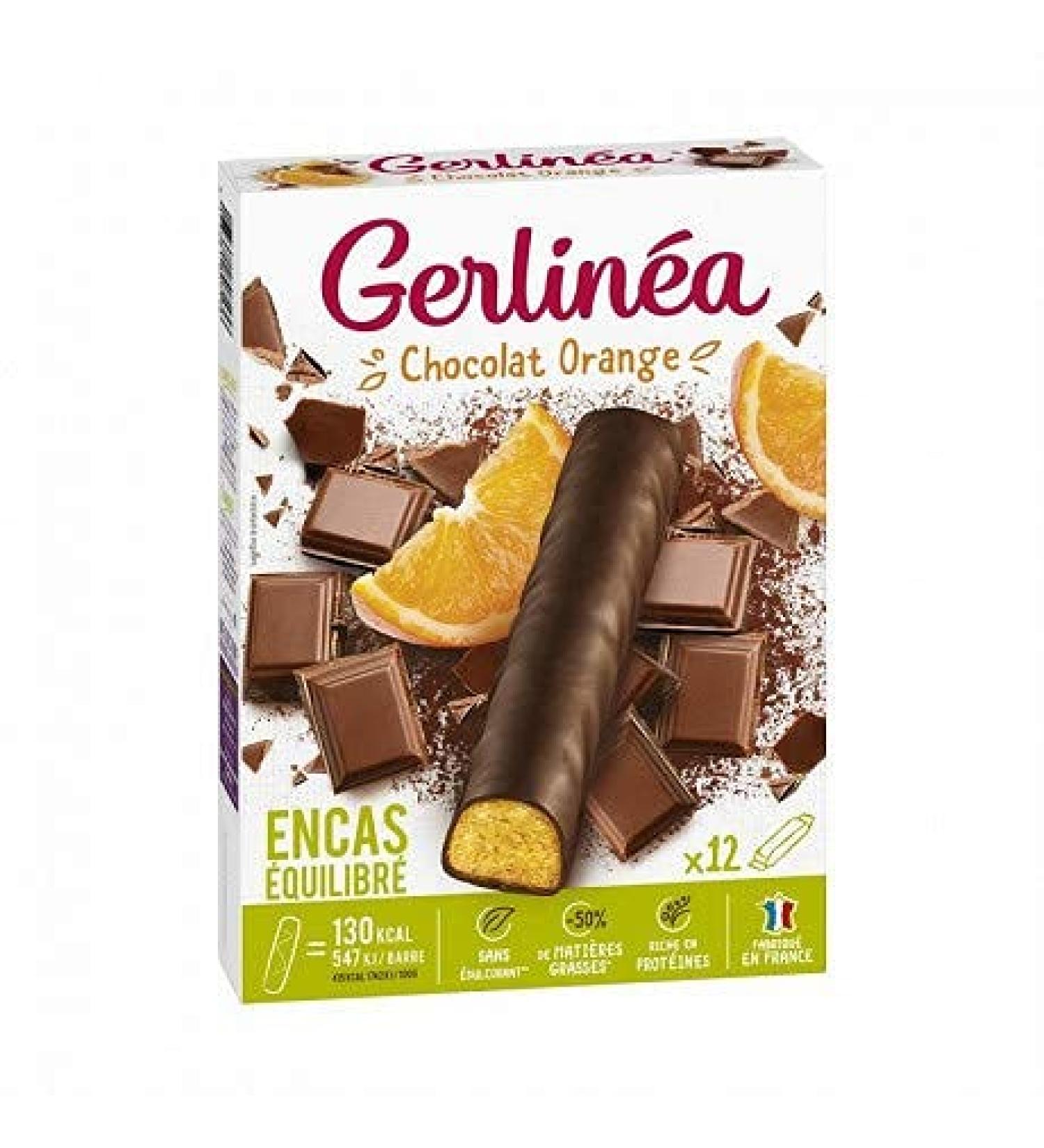 GERLINÉA - Chocolate and Orange High Protein Bars 372G - Pack of 2 - best offer