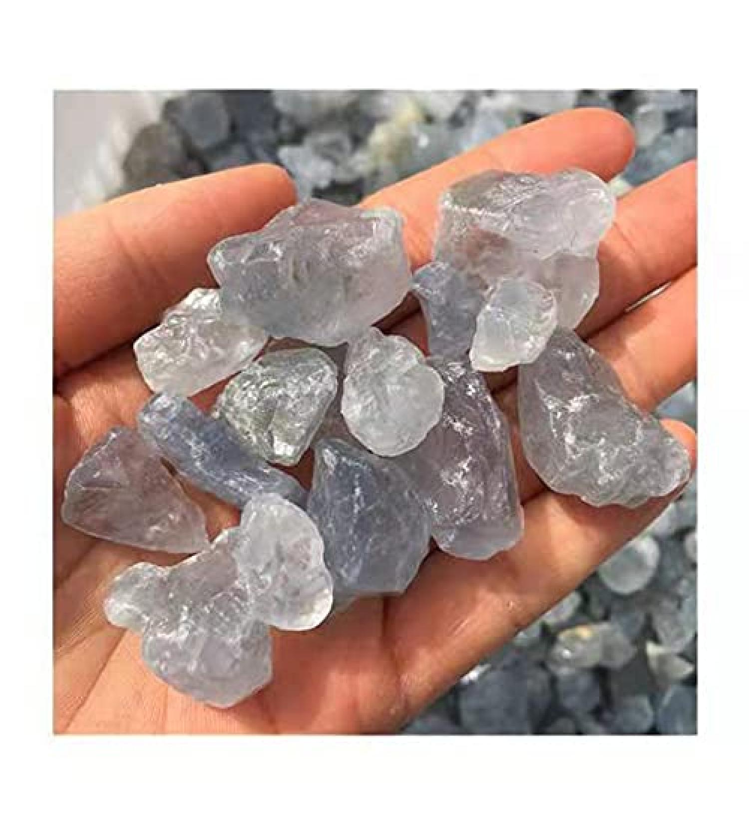 raw Minerals Crystals Natural Sky Blue Celestite Rough Gemstone 100g Stone Mineral Specimen - Buy Online on GoSupps.com