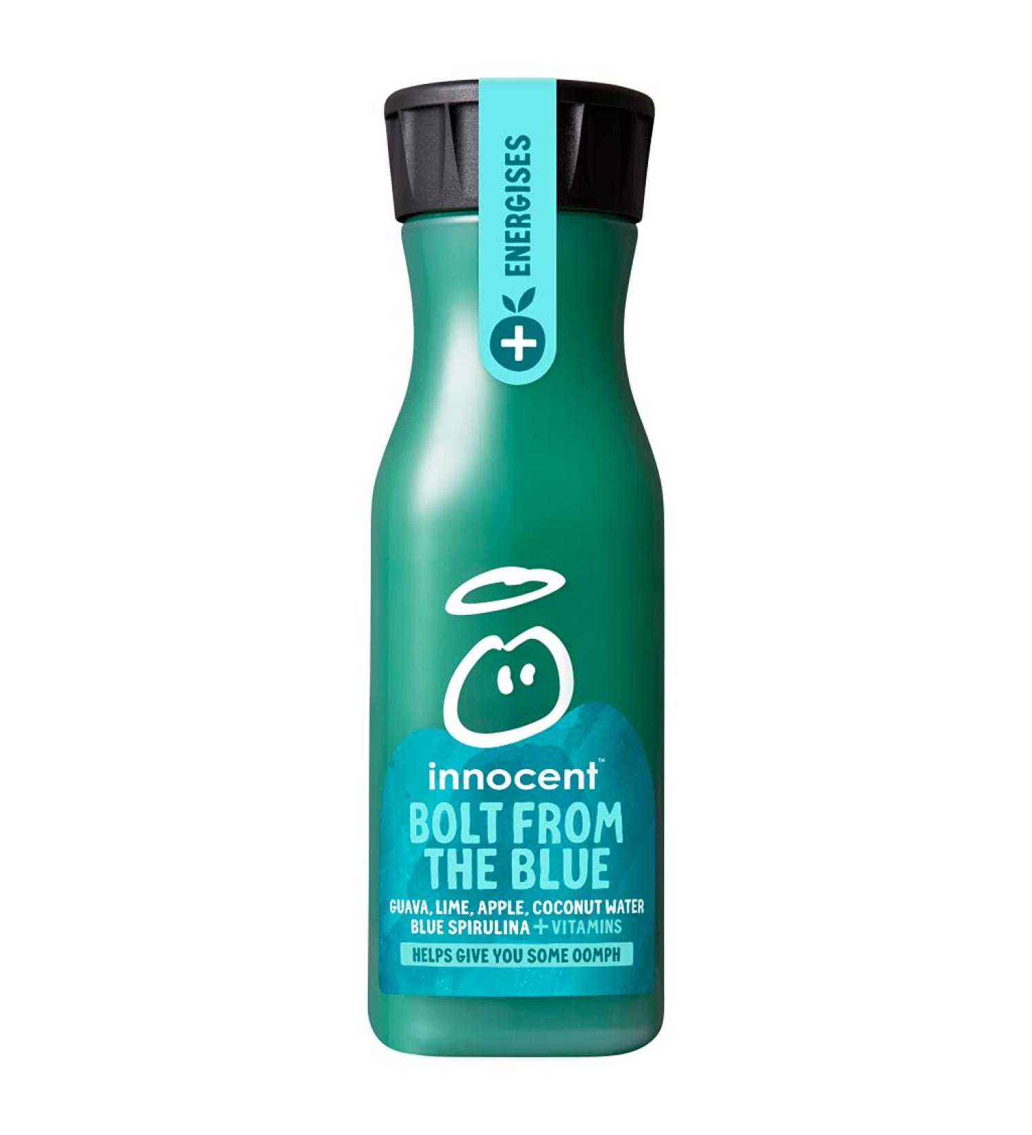 innocent Plus Bolt from The Blue Guava Lime Apple Coconut Water & Blue Spirulina Juice 330ml