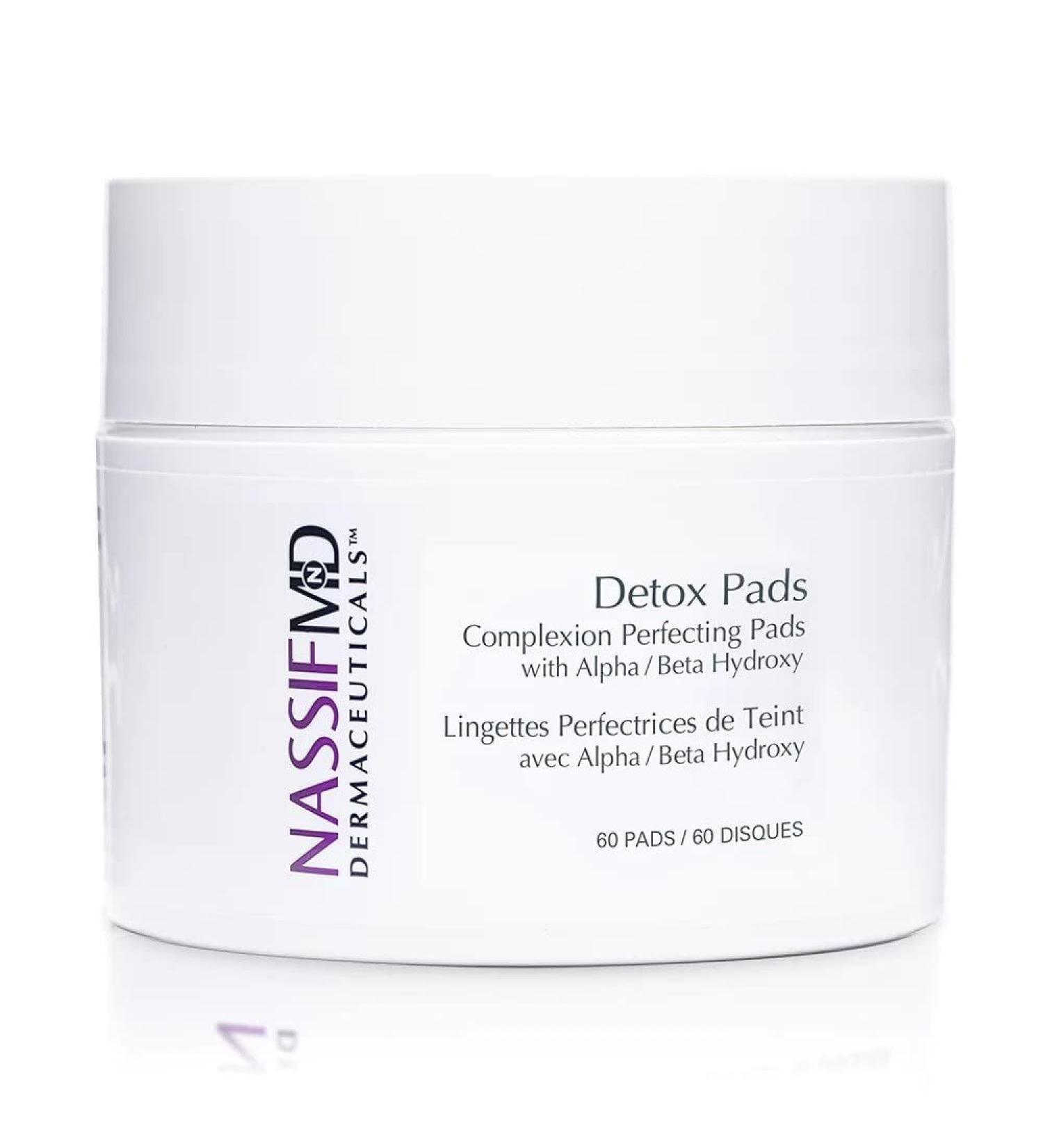 NassifMD Detox Pads - 60 Count - Glycolic & Salicylic Acid Exfoliating Pads for Face - Buy Online on GoSupps.com