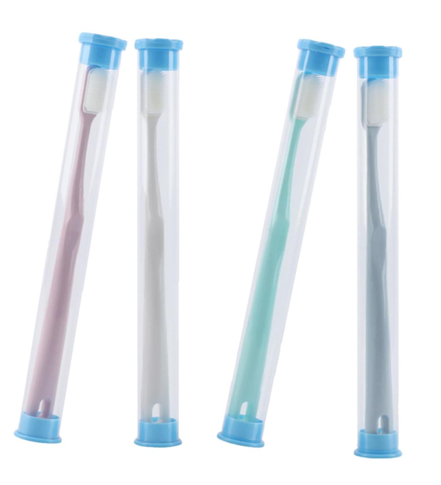 Buy Homsfou Comfortable Travel Toothbrushes Manual Bristle Cleaning Brush Set for Immune Support & Oral Hygiene - Buy Online on GoSupps.com