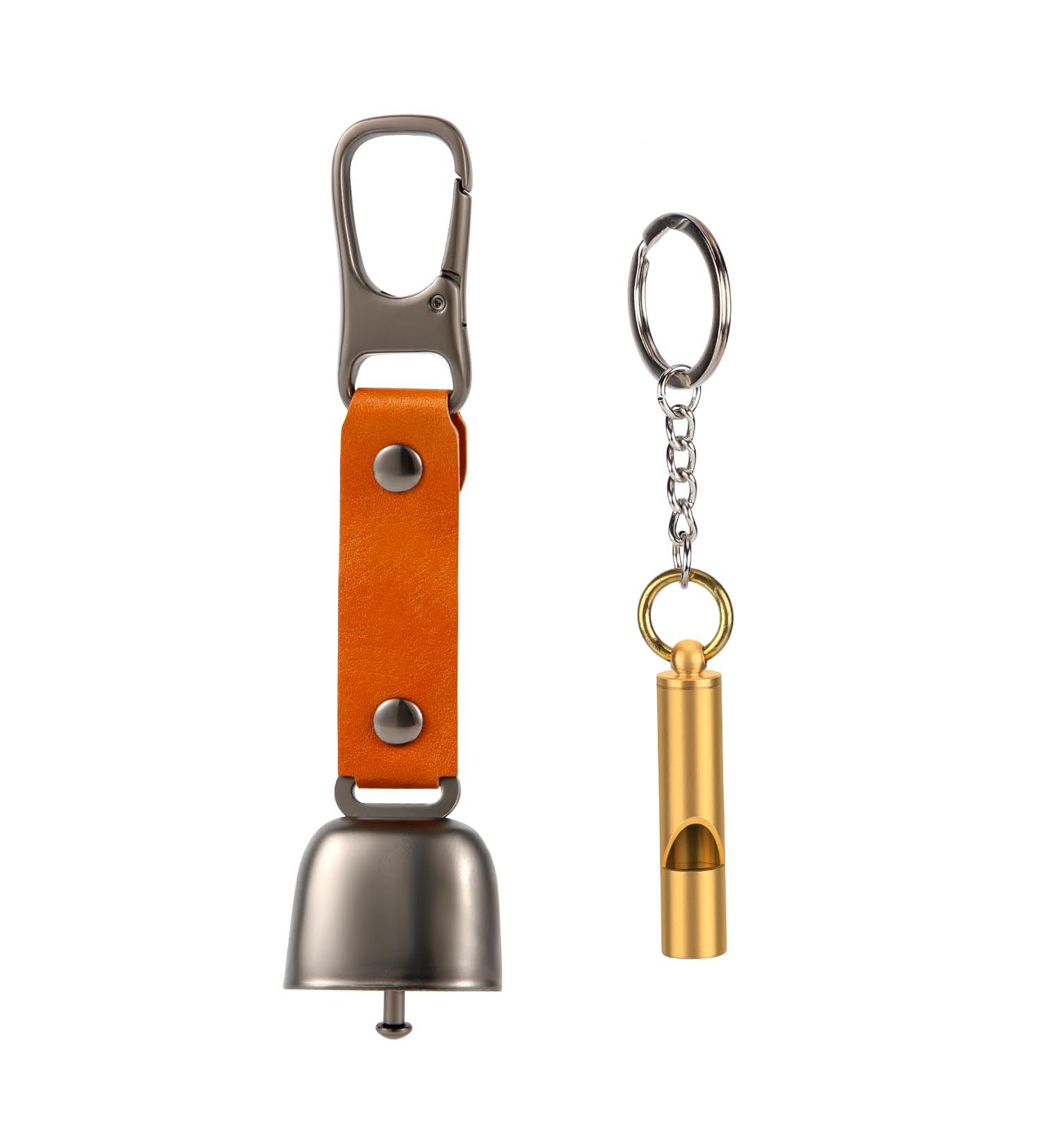 Bear Bell & Whistle - Leather Magnetic Silencer for Hiking Camping & Outdoor Safety | Loud Emergency Pipe - Buy Online on GoSupps.com