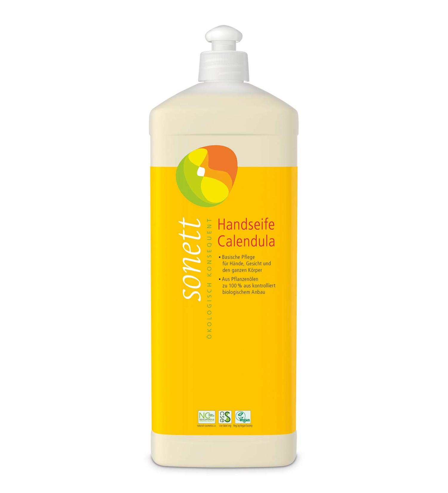 Sonett Calendula Hand Soap 1L - Eco-Friendly Natural Ingredients Ideal for Sensitive Skin - International Shipping Available - Buy Online on GoSupps.com