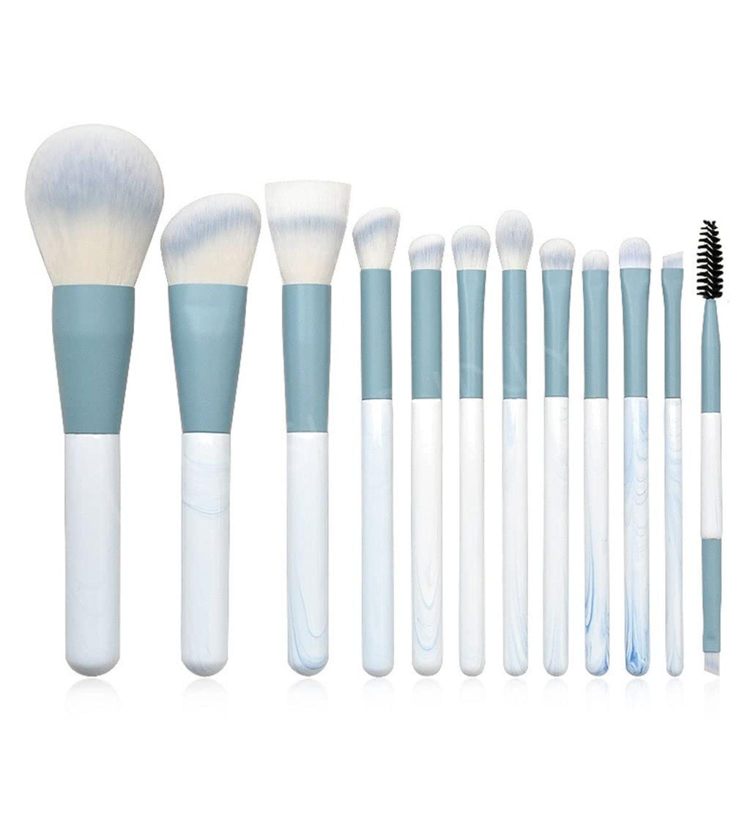 DFHBFG 12-Piece Wooden Handle Makeup Brush Set - Ideal for Hair & Powder Application | Premium Quality Beauty Tools - Buy Online on GoSupps.com