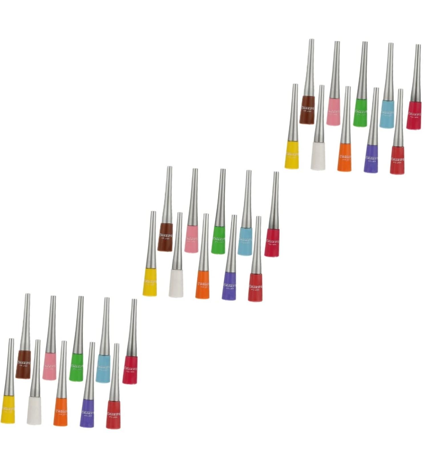 KALLORY 30 Pcs Colored Liquid Eyeliner Waterproof Suit Matte Liquid Eyeliner Colors Cosmetic Pens Makeup Pen 1 count (Pack of 1) Assorted Colorx3pcs - Buy Online on GoSupps.com