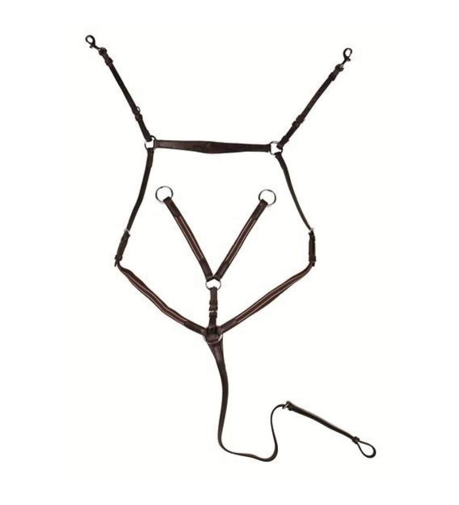 HKM breastplate with martingale fittings color silver brown M