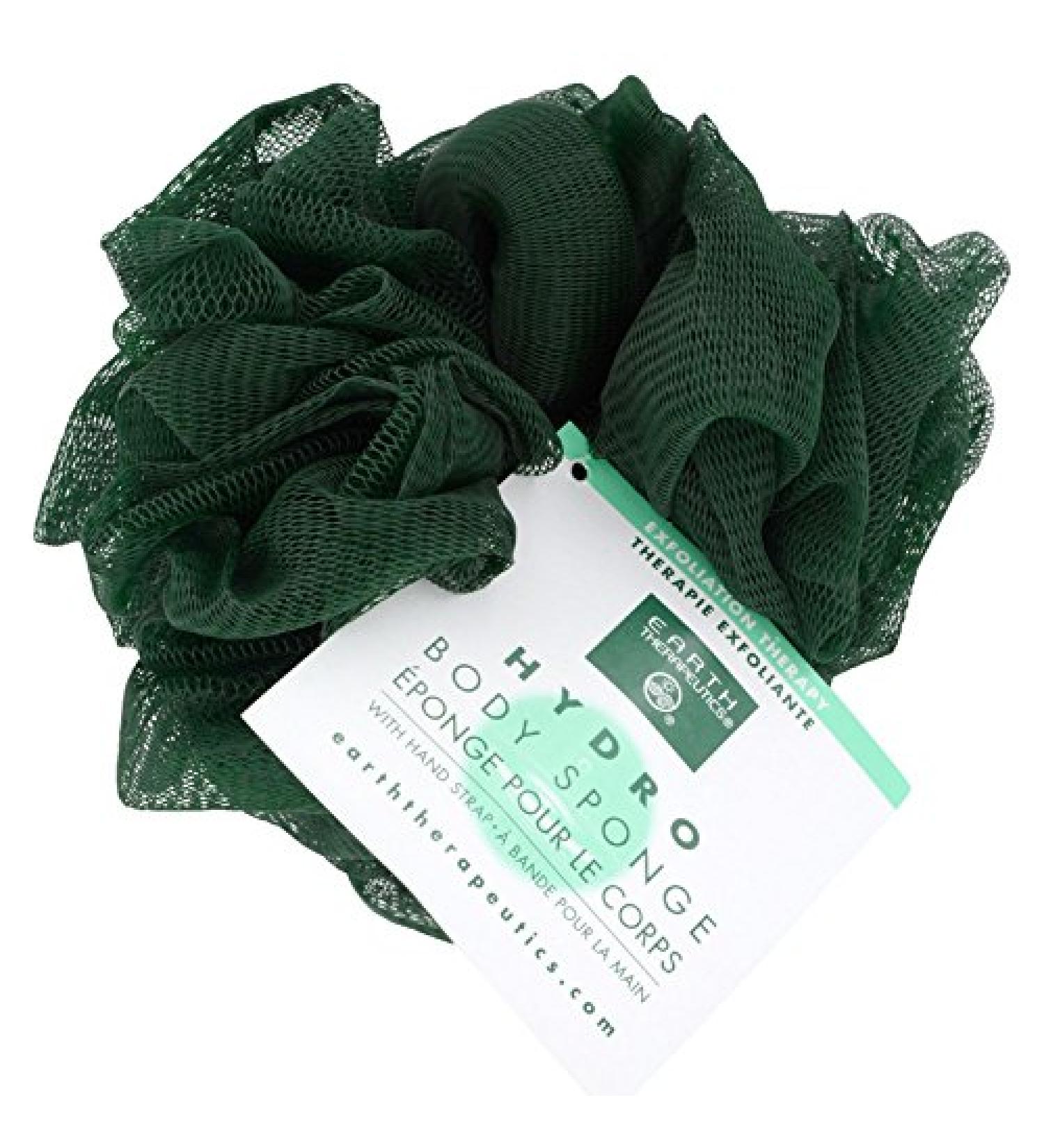 Earth Therapeutics Hydro Body Sponge with Hand Strap - Dark Green Dark Green