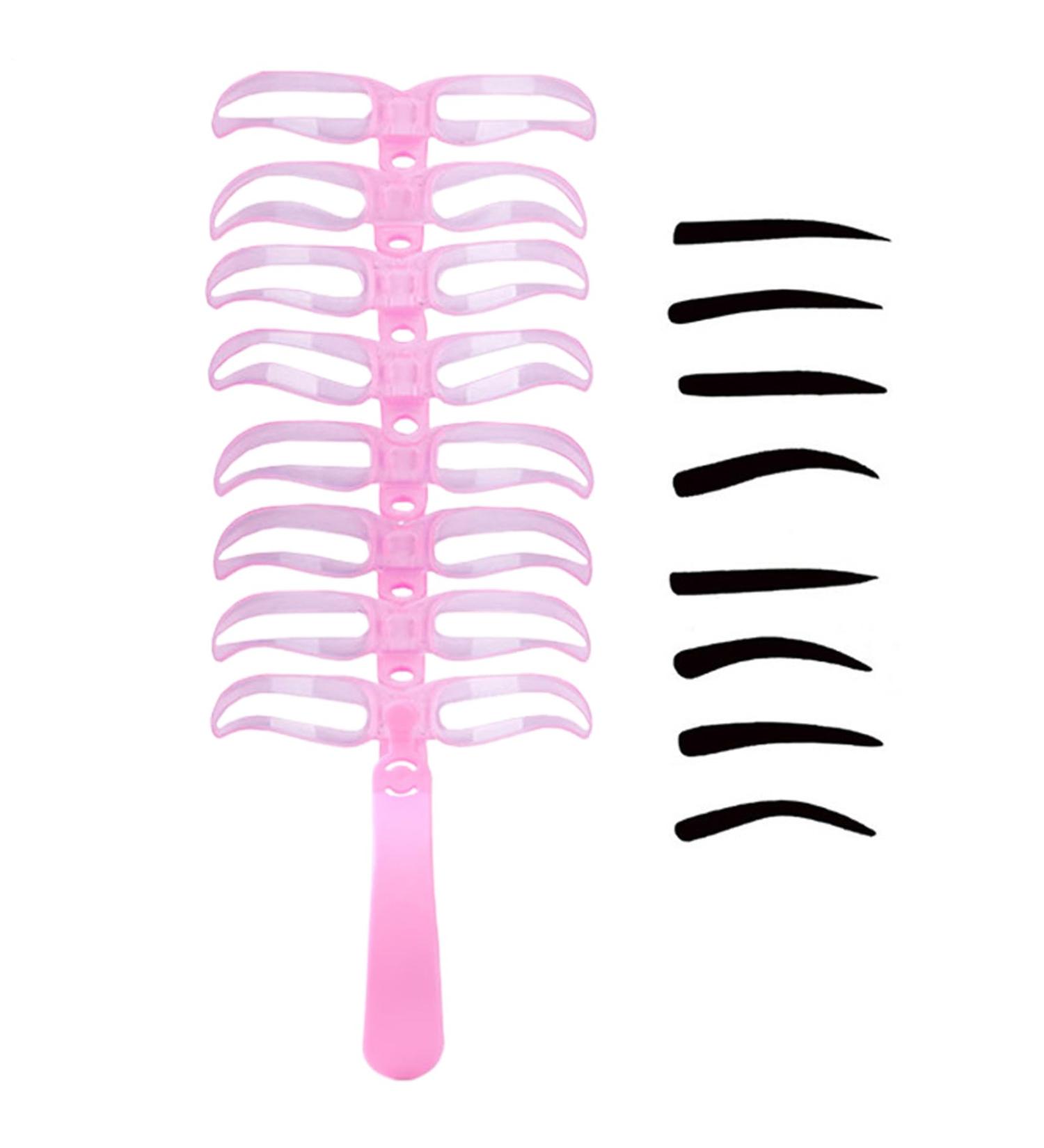 Eyebrows stencil 8 Style Brow Drawing Guide Washable Portable Eyebrow Stencils for Women Girls Stage Makeup Travel Daily Party - Buy Online on GoSupps.com