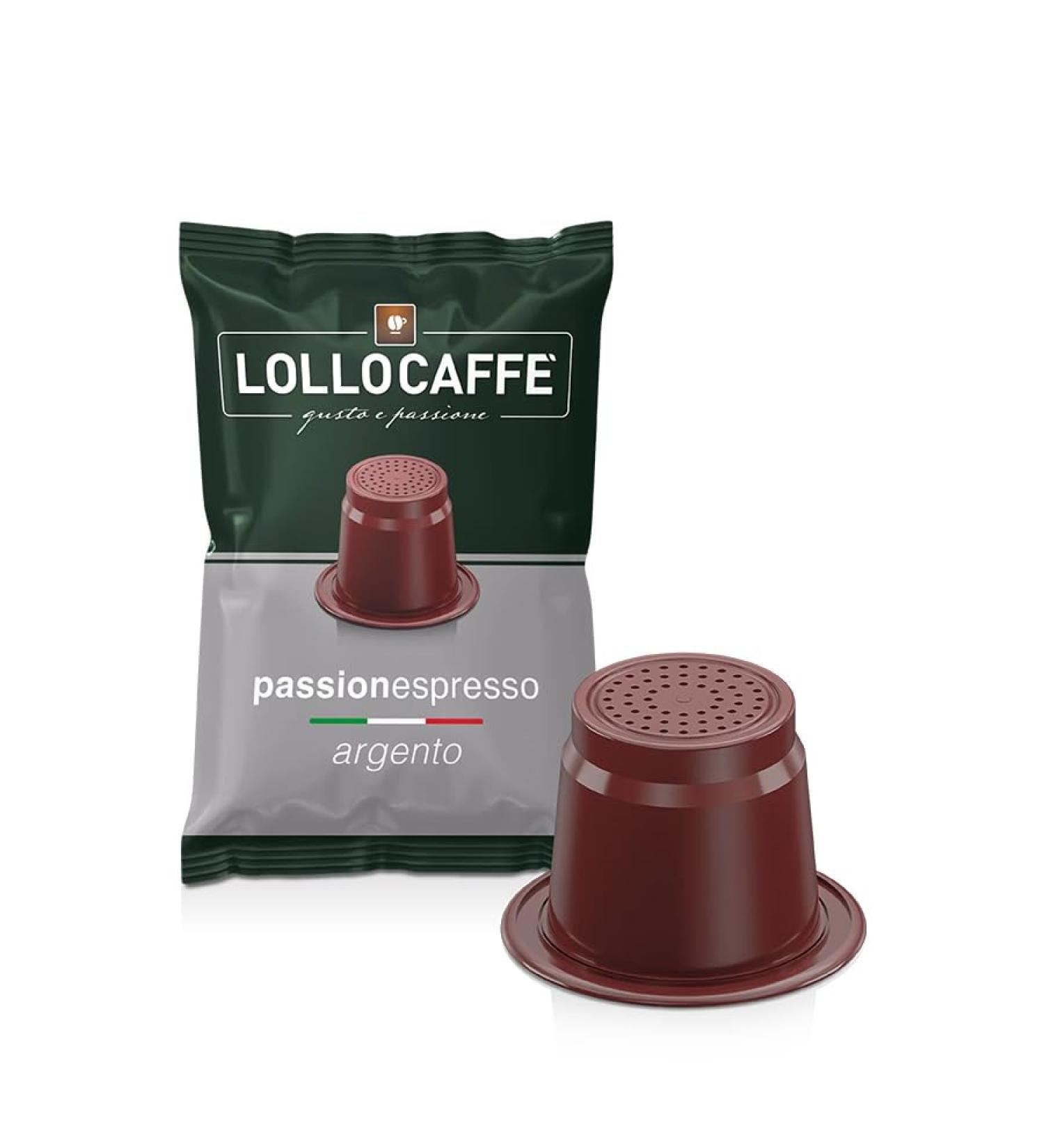 Lollo Caff Passion Espresso M lange Argent - 200 (2x100) Capsules - Compatible avec les machines domestiques Nespresso* - Buy Online on GoSupps.com